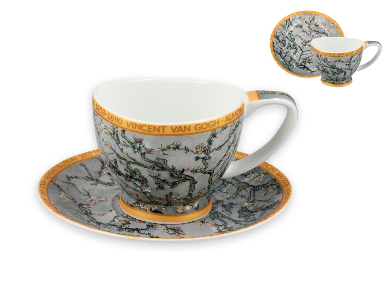 

Filiżanka espresso Vanessa - V. van Gogh, Kwitnący Migdałowiec, srebrny (CARMANI)