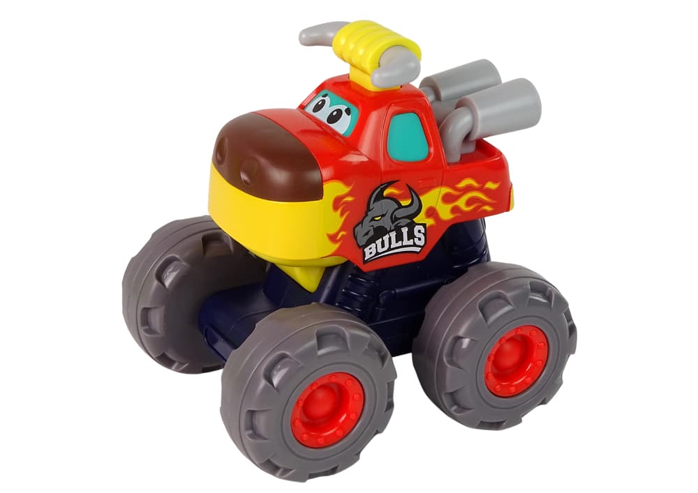 

Samochód Auto Monster Truck Byk Czerwony Dla Niemowląt Duże Koła