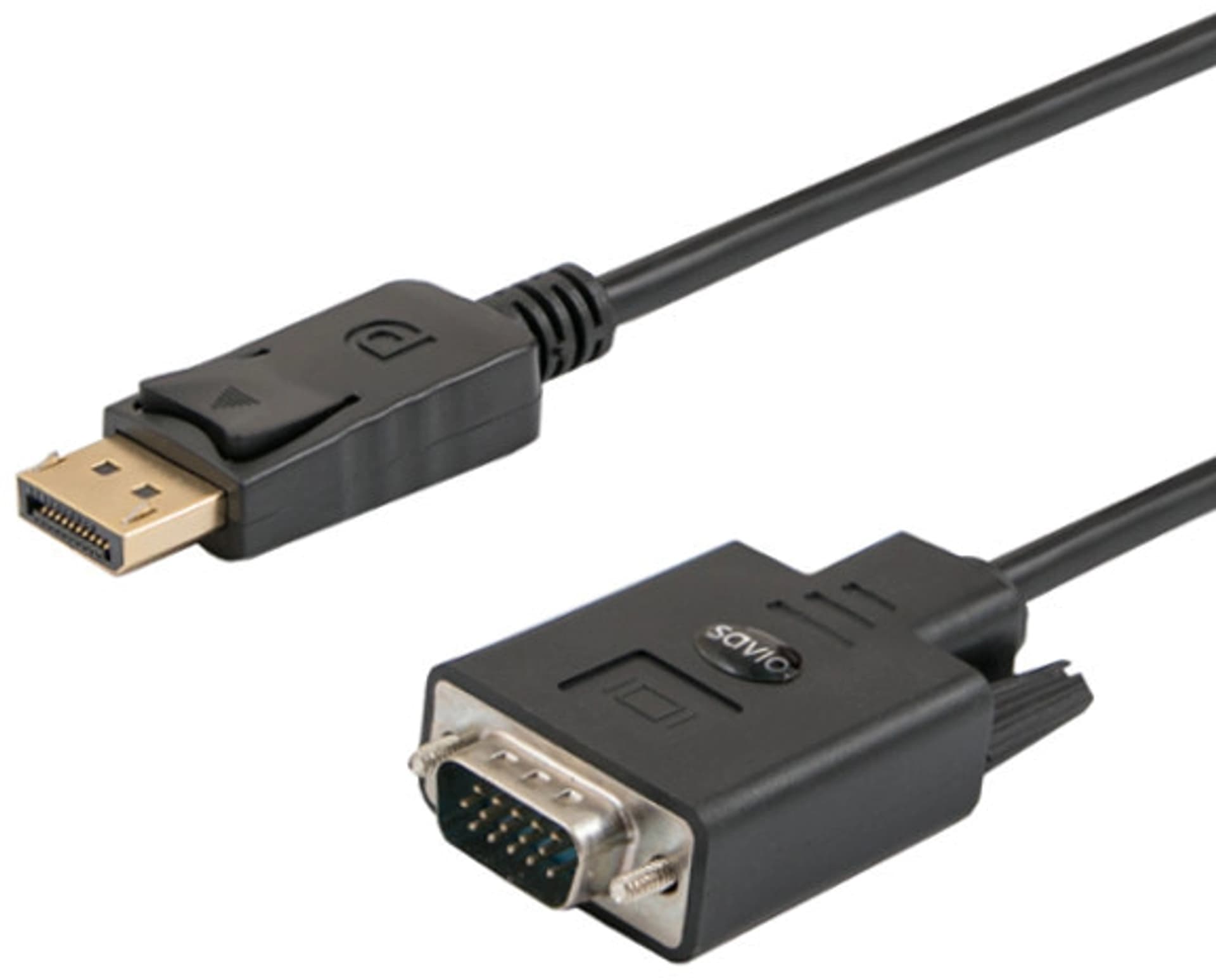 

Kabel SAVIO CL-92 (DisplayPort M - D-Sub (VGA) M; 1,8m; kolor czarny)