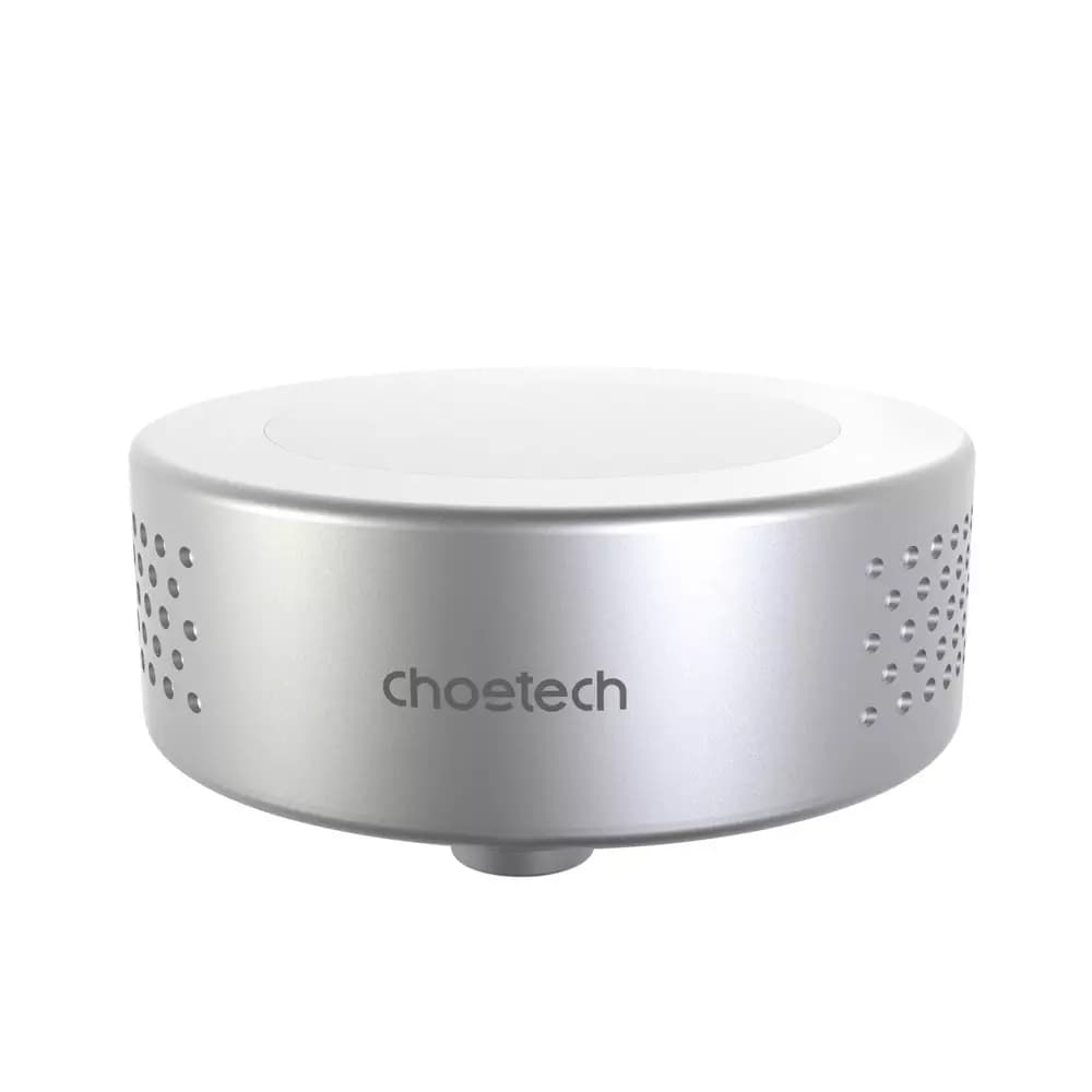 

Choetech ładowarka bezprzewodowa Qi 15W (kompatybilna z MagSafe) z wentylatorem do chłodzenia telefonu (kabel USB Typ C - USB Typ C w zestawie) srebrny (T593-F)