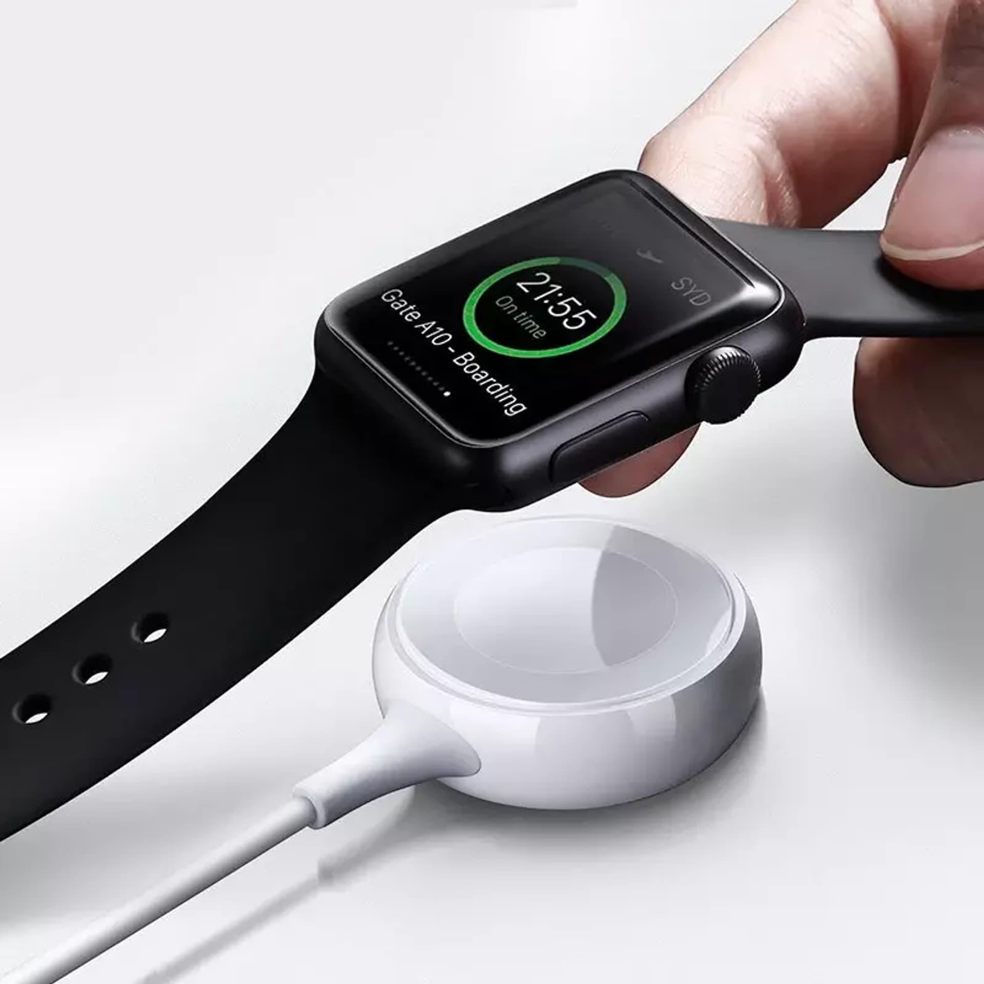 

Ugreen bezprzewodowa ładowarka MFI Qi do Apple Watch z wbudowanym kablem 1m biały (CD177)