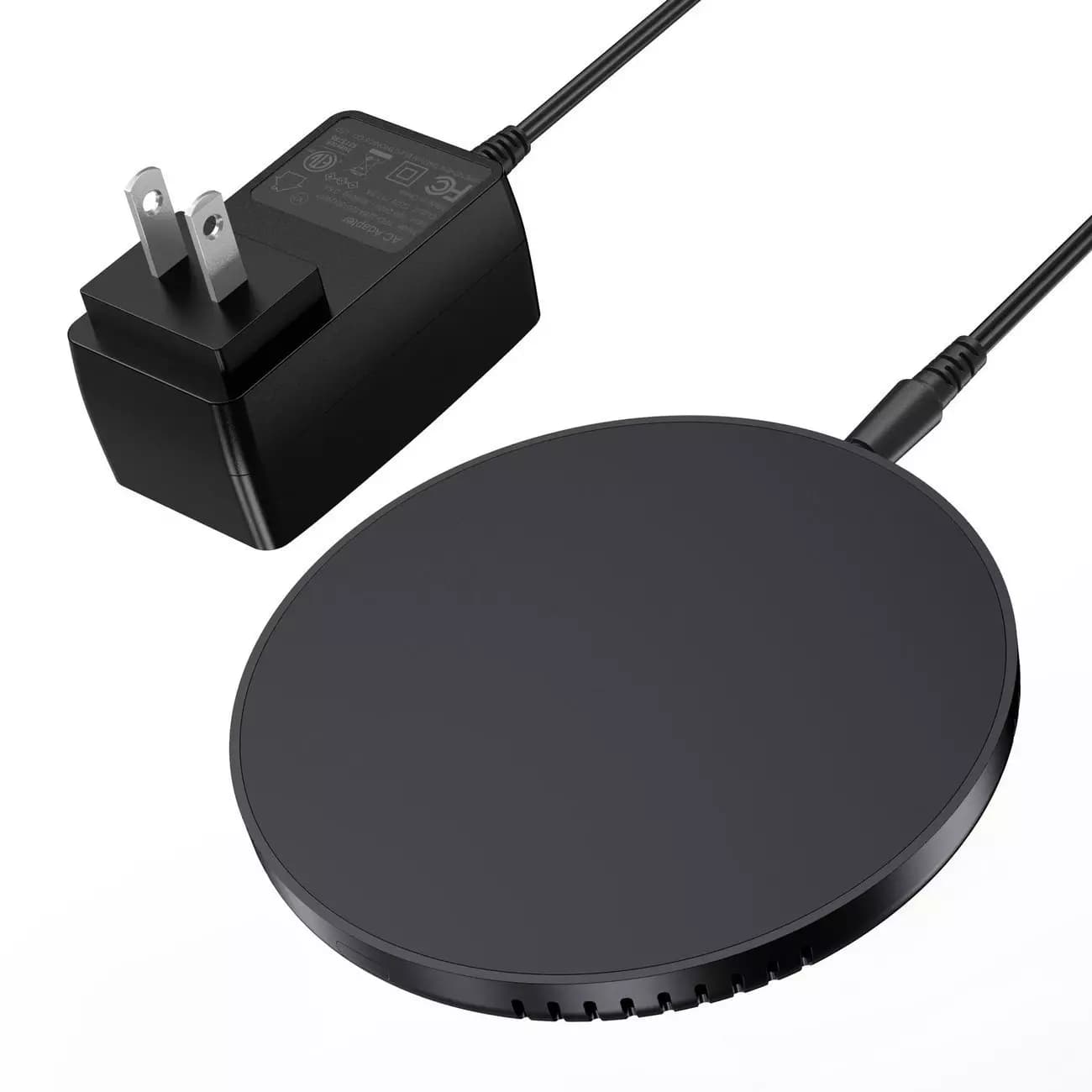 

Choetech podblatowa ładowarka indukcyjna 10W + ładowarka EU z kablem zasilającym czarna (T590-F)