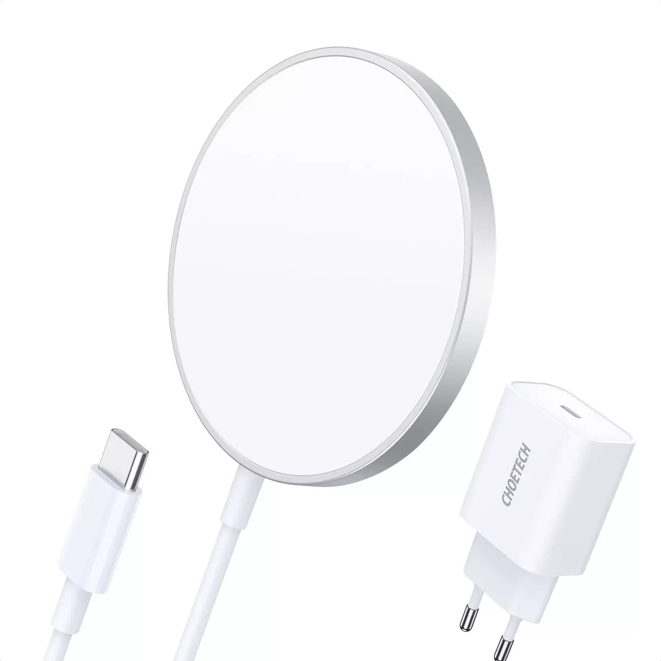 

Choetech ładowarka indukcyjna MagSafe + adapter PD5005 biały (T517-F)