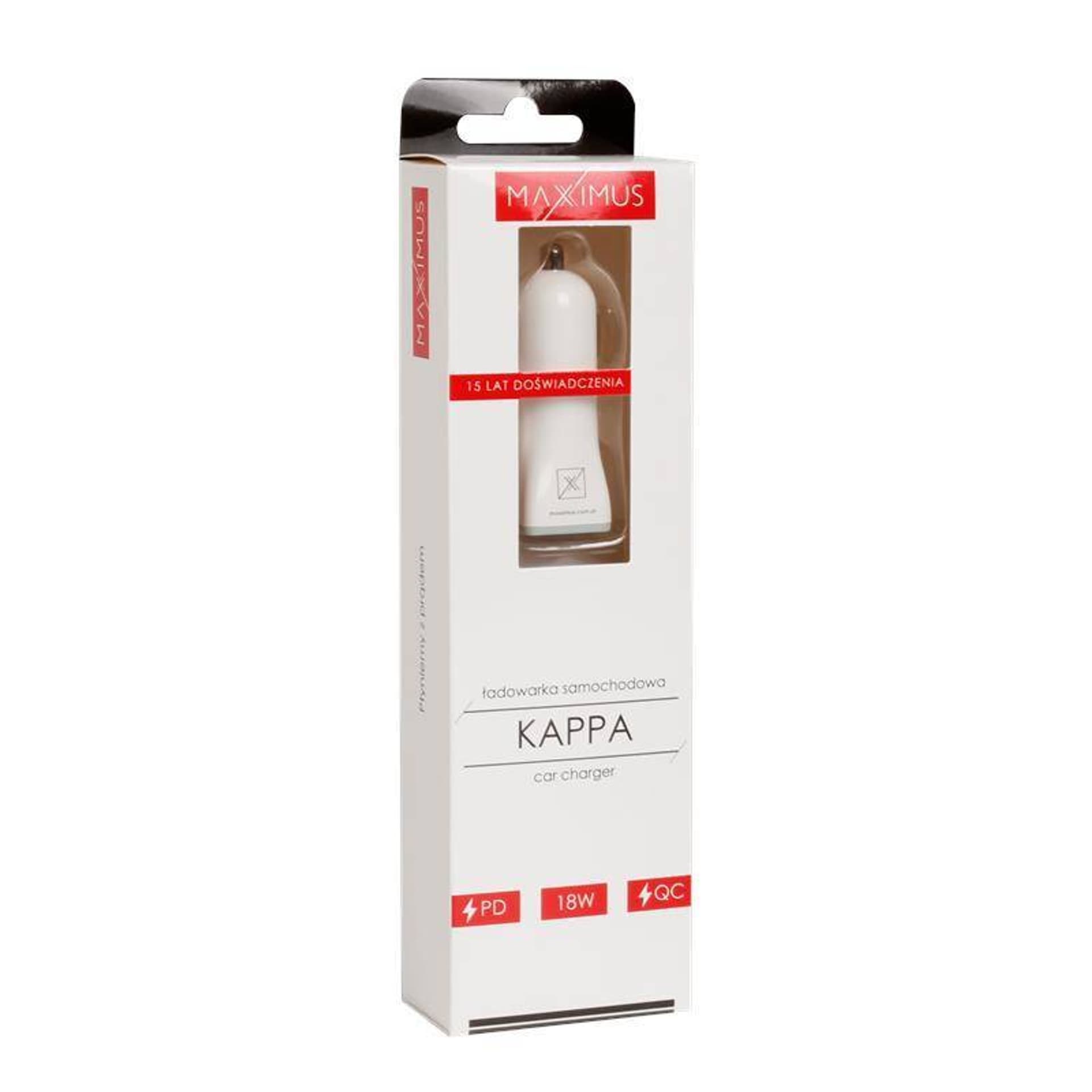 

ŁAD. SAM. MX KAPPA 18W PD+QC, USB-A+C WHITE/BIAŁY