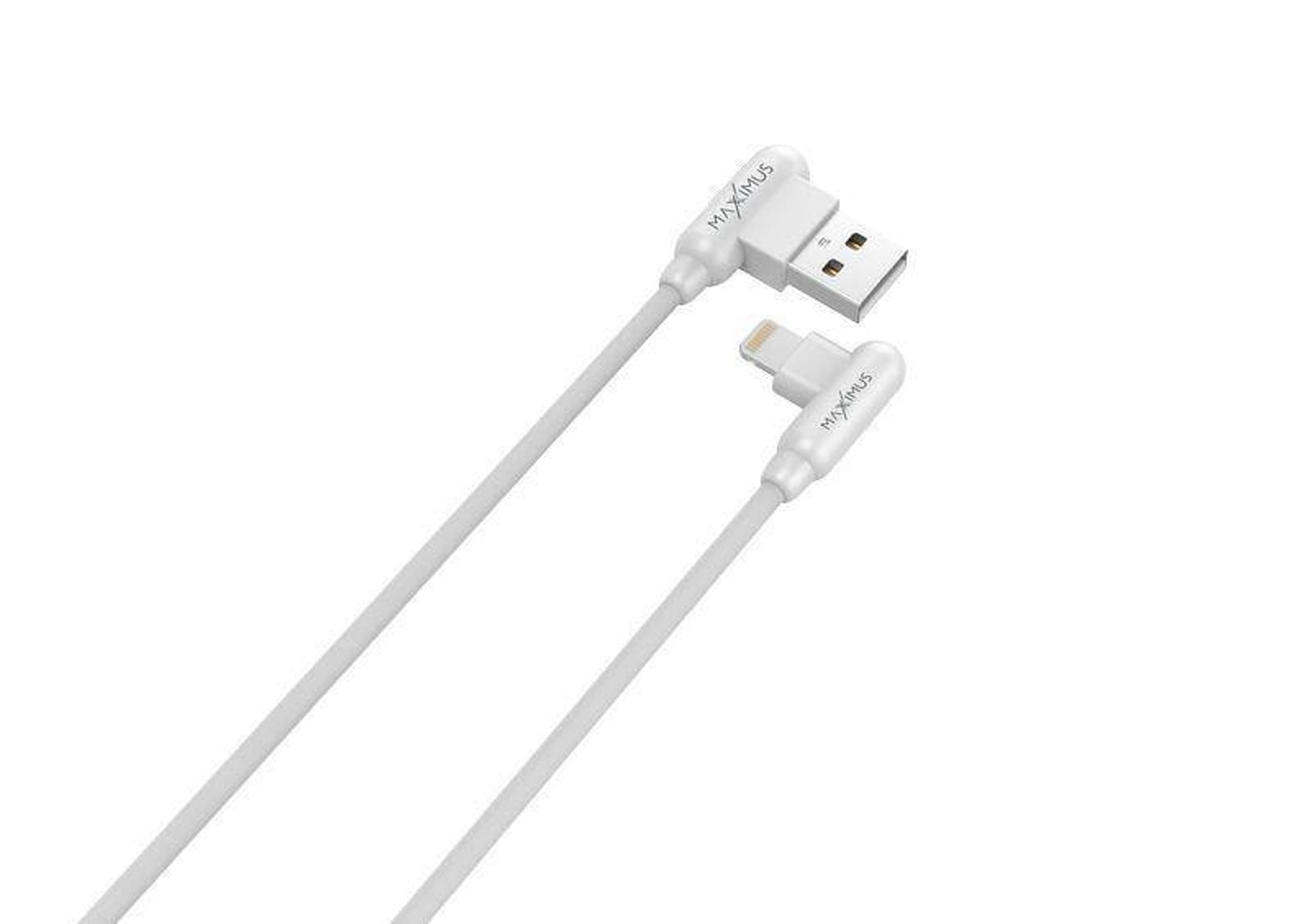 

KABEL MX CORNER FAST CHARGE LIGHTNING 2.4A / 1m, WHITE / BIAŁY, KĄTOWY