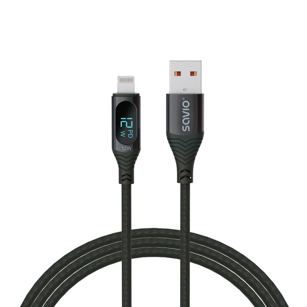 

SAVIO KABEL USB – LIGHTNING Z WYŚWIETLACZEM CL-173