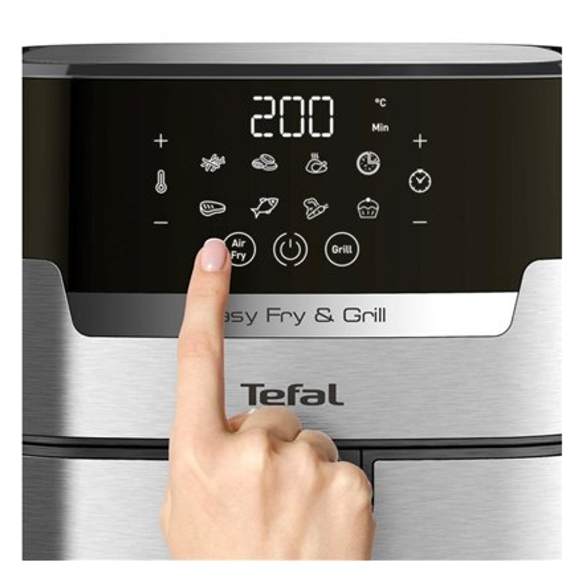 

TEFAL Frytownica z grillem EY505D15 Moc 1400 W, Pojemność 4,2 L, Stal nierdzewna
