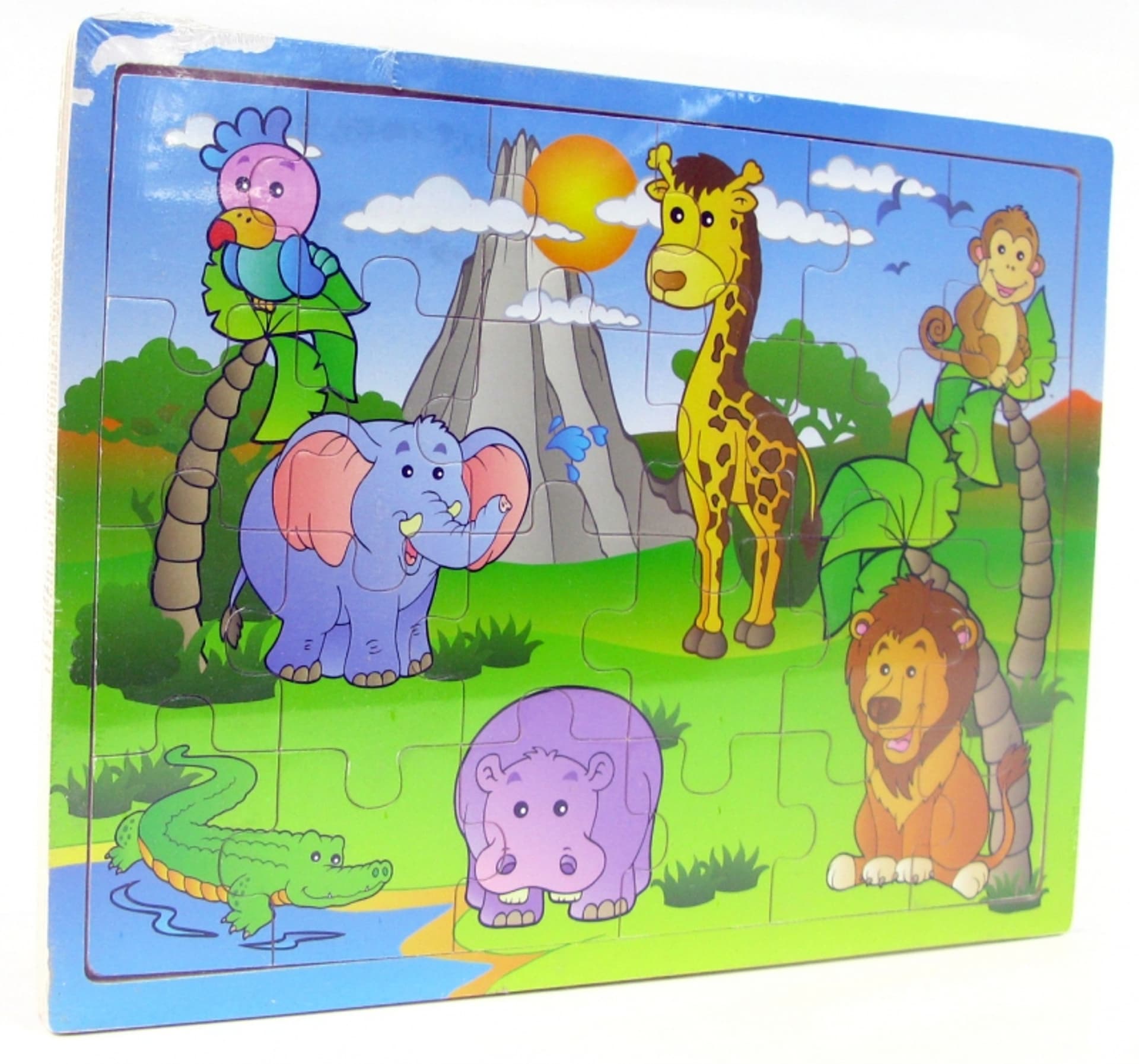 

UKŁADANKA DREWNIANA PUZZLE DŻUNGLA ZWIERZĘTA 24 EL.