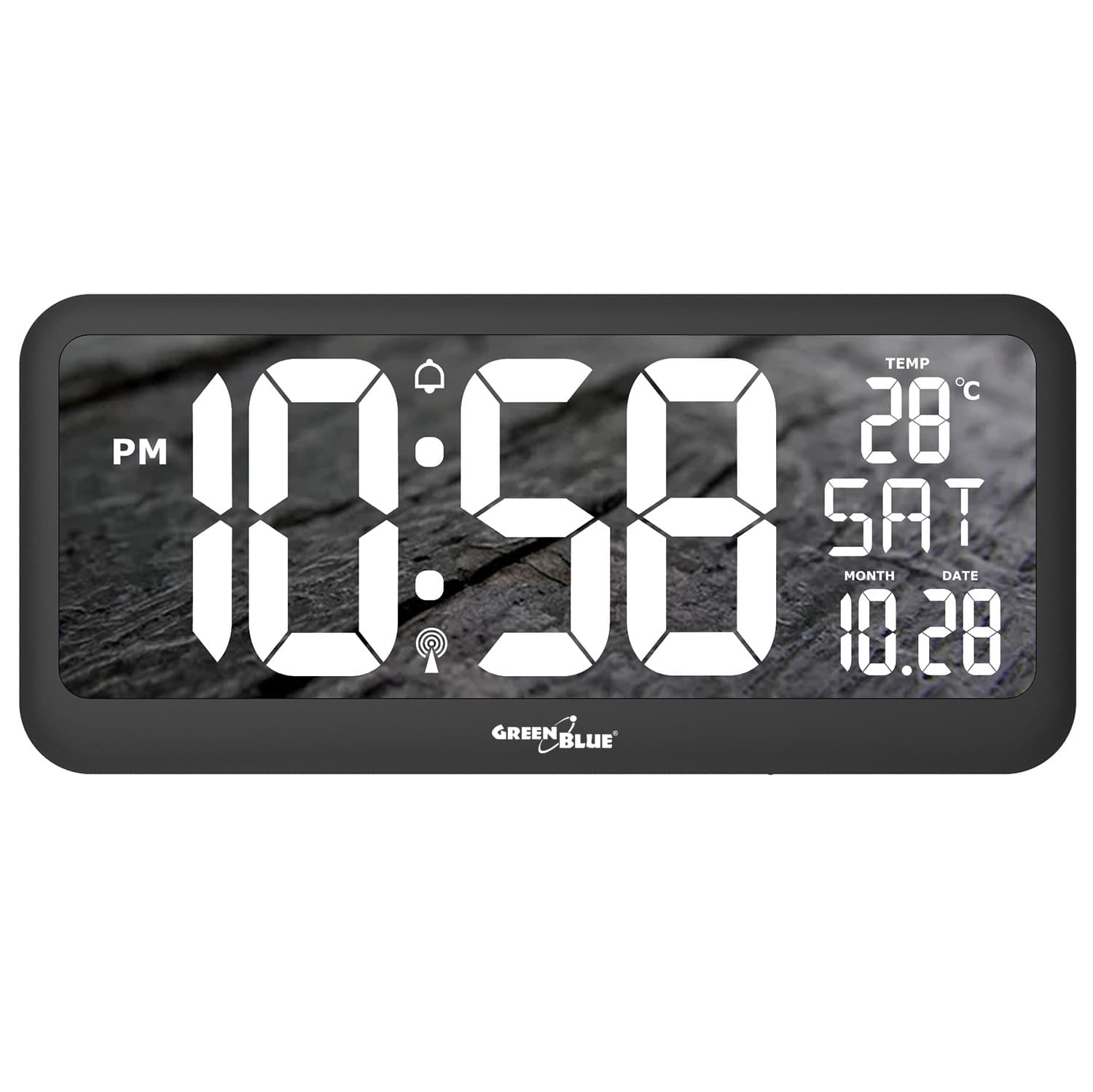 

Zegar ścienny LCD bardzo duży GreenBlue, temperatura, data, GB214