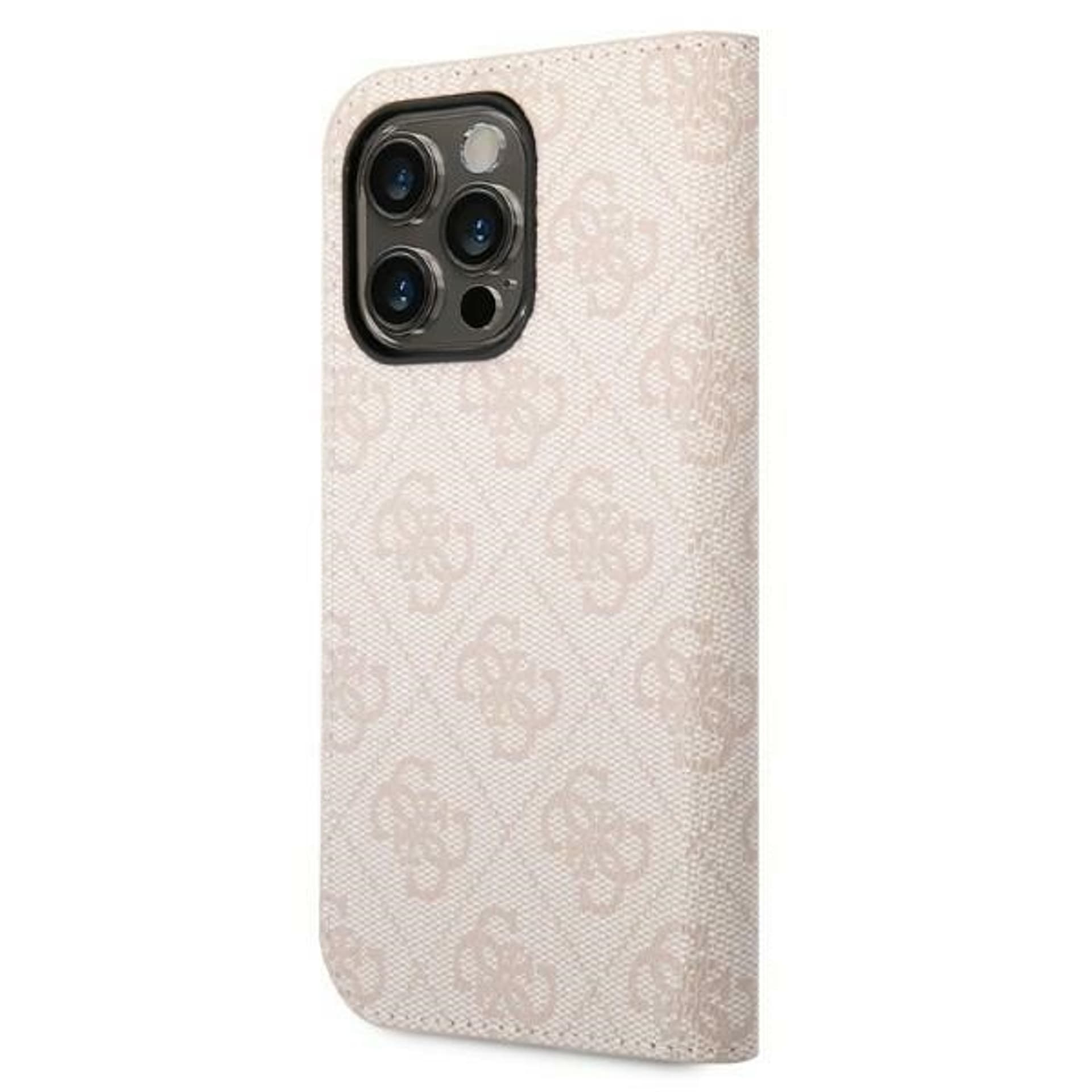 

Guess GUBKP14LHG4SHP iPhone 14 Pro 6,1" różowy/pink book 4G Vintage Gold Logo