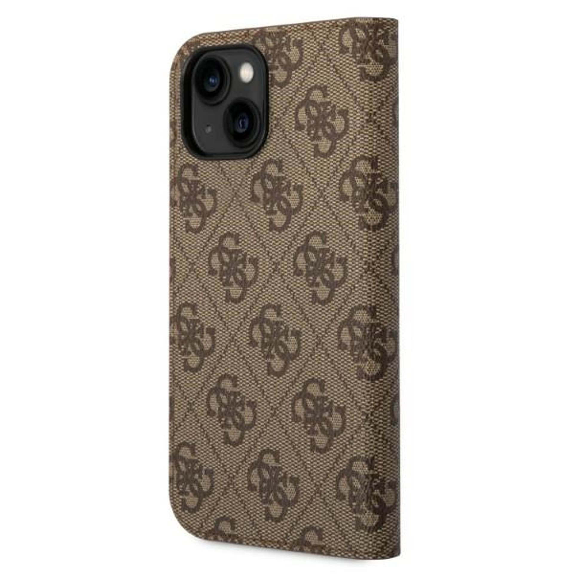 

Guess GUBKP14SHG4SHW iPhone 14 6,1" brązowy/brown book 4G Vintage Gold Logo