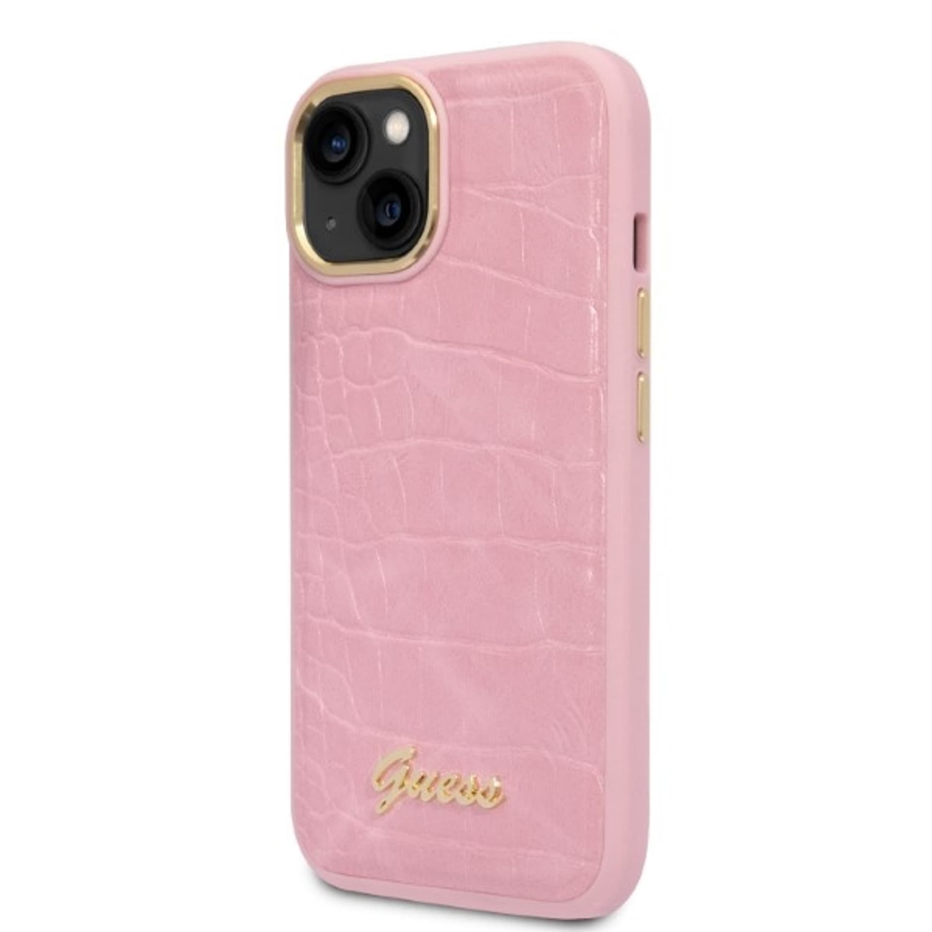 

Guess GUHCP14SHGCRHP iPhone 14 6,1" różowy/pink hardcase Croco Collection