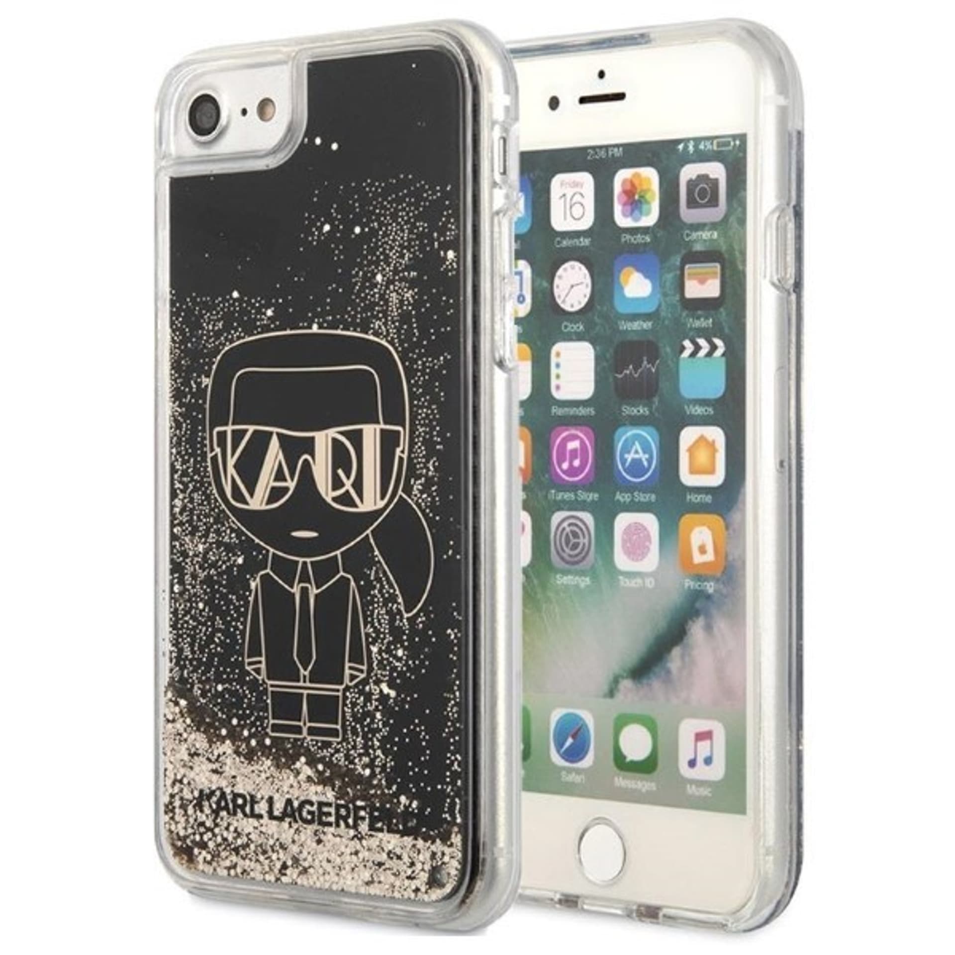 

Karl Lagerfeld KLHCI8LGGKBK iPhone 7/8 SE 2020 / SE 2022 czarny/black hardcase Liquid Glitter Gatsby