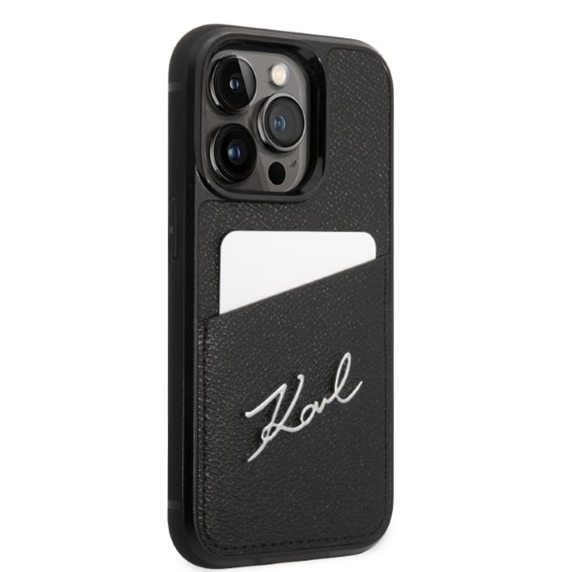 

Karl Lagerfeld KLHCP14XCSSK iPhone 14 Pro Max 6,7" hardcase czarny/black Signature Logo Cardslot