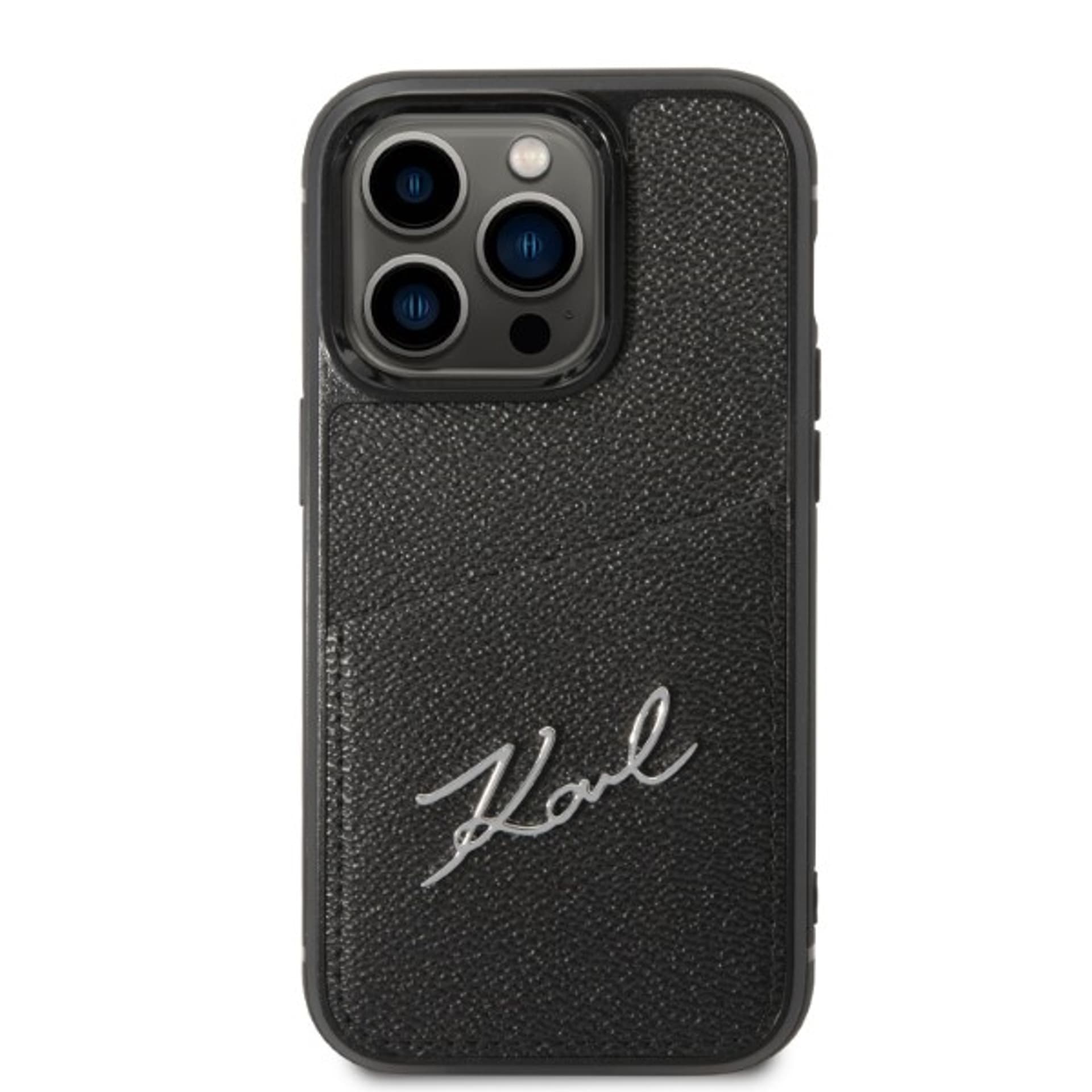 

Karl Lagerfeld KLHCP14LCSSK iPhone 14 Pro 6,1" hardcase czarny/black Signature Logo Cardslot