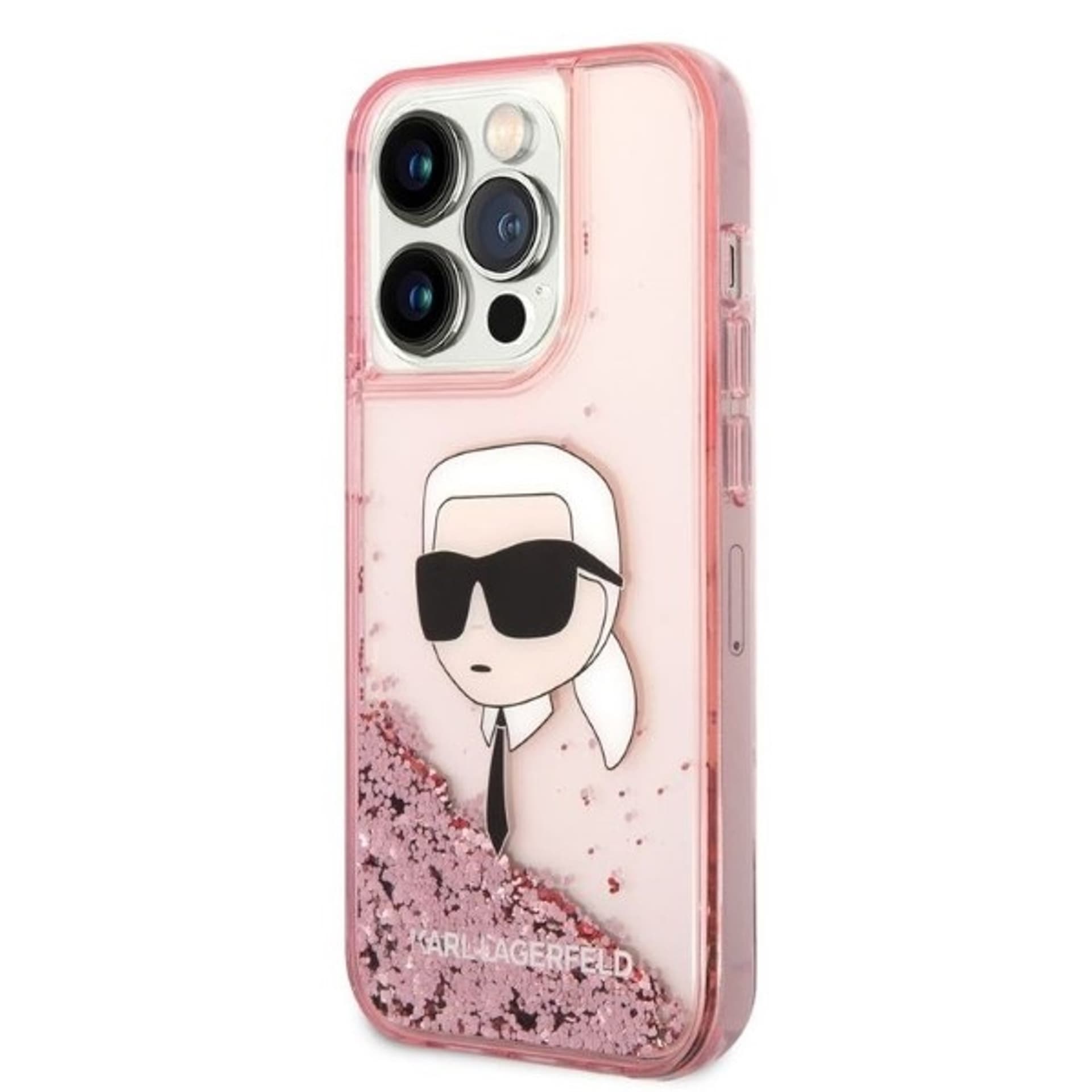 

Karl Lagerfeld KLHCP14LLNKHCP iPhone 14 Pro 6,1" różowy/pink hardcase Glitter Karl Head