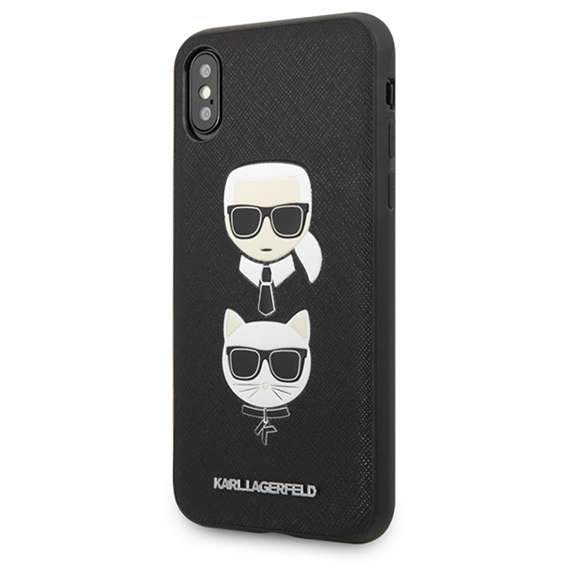 

Karl Lagerfeld KLHCPXSAKICKCBK iPhone X/XS czarny/black hardcase Saffiano Karl&Choupette Head
