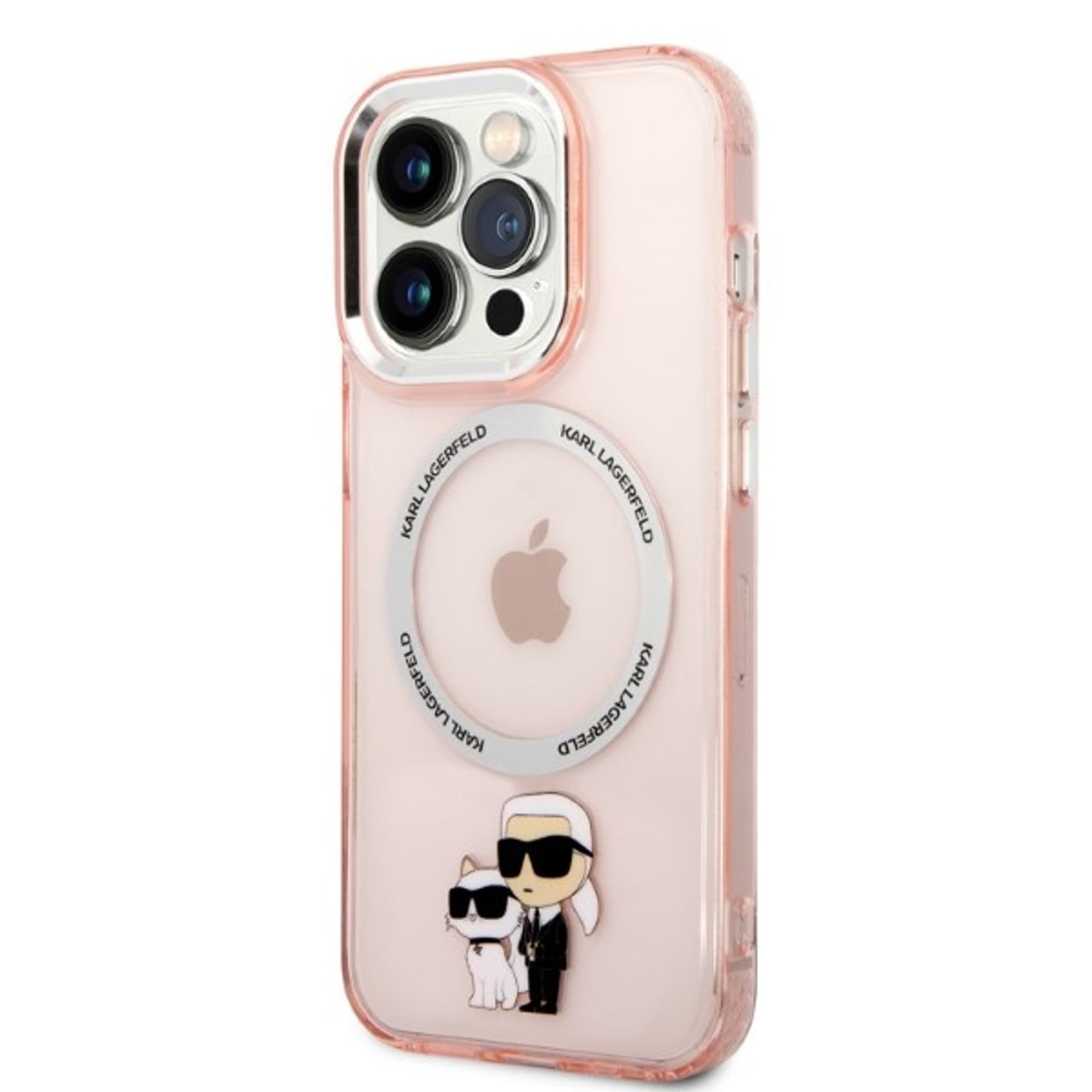 

Karl Lagerfeld KLHMP14XHNKCIP iPhone 14 Pro Max 6,7" hardcase różowy/pink Iconic Karl&Choupette Magsafe