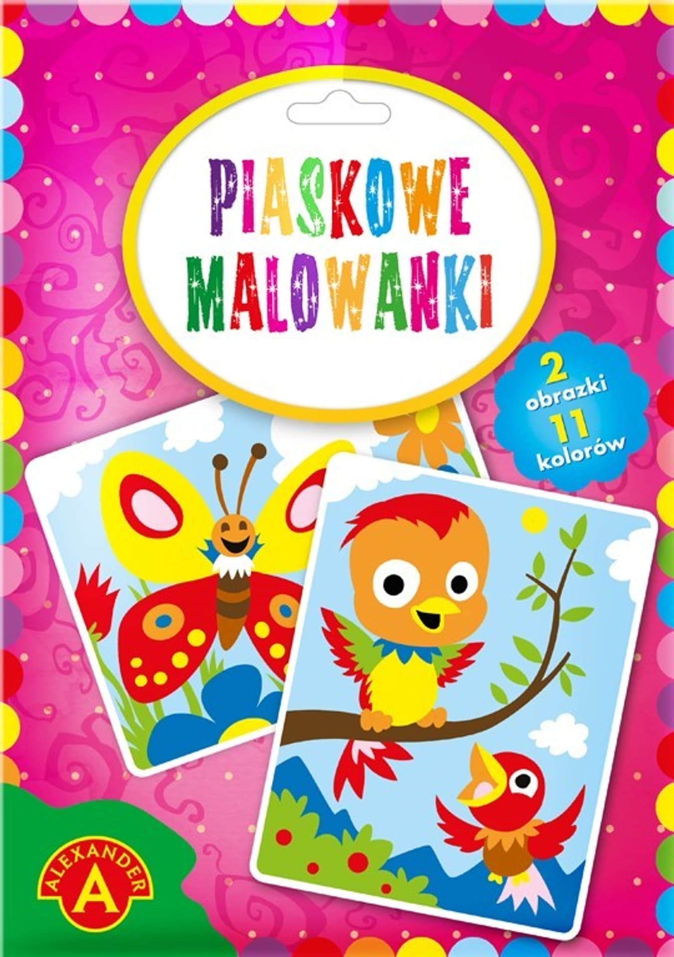 

Piaskowe malowanki ptaszki, motyle