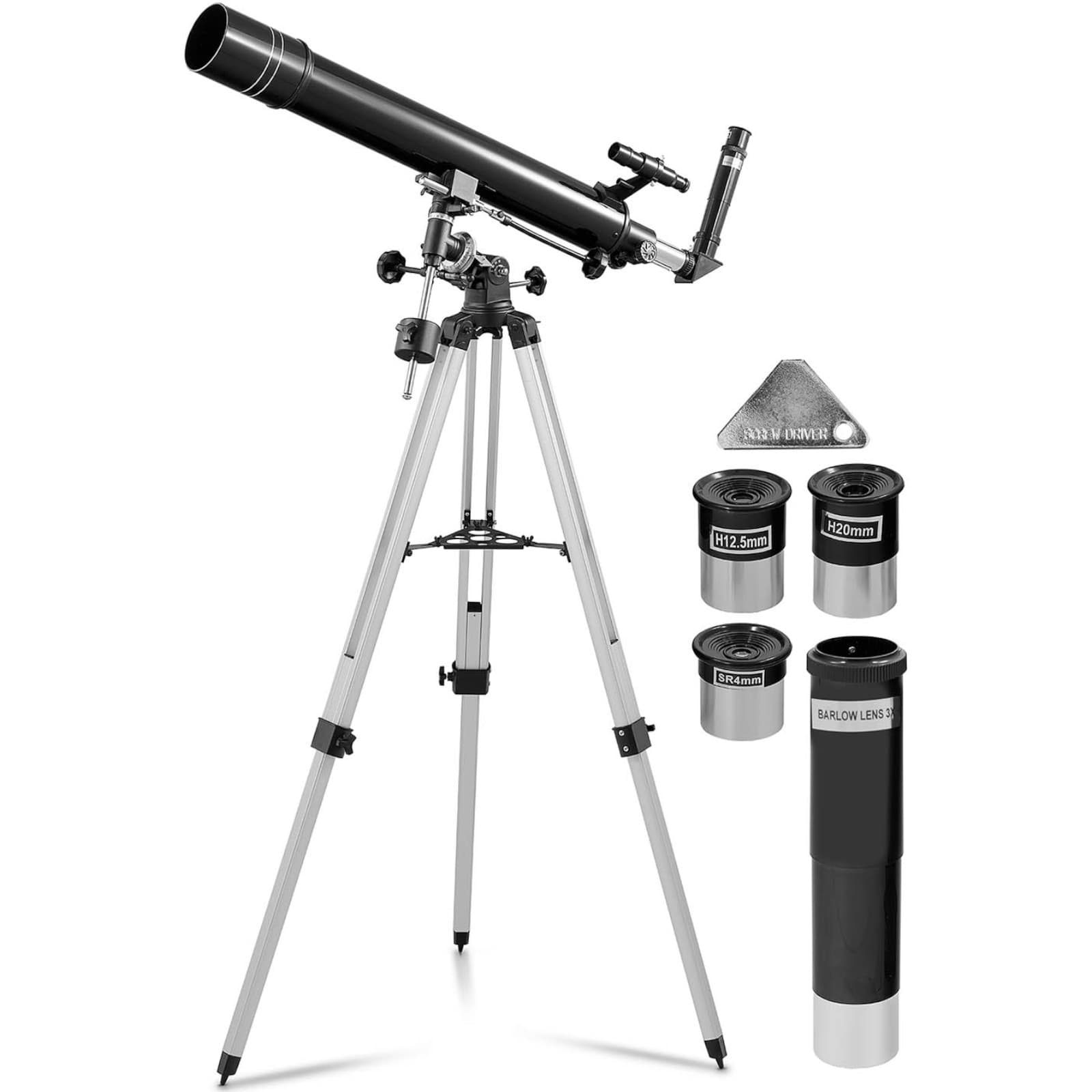 

Teleskop luneta refraktor astronomiczny do obserwacji księżyca planet 900 mm śr. 80 mm