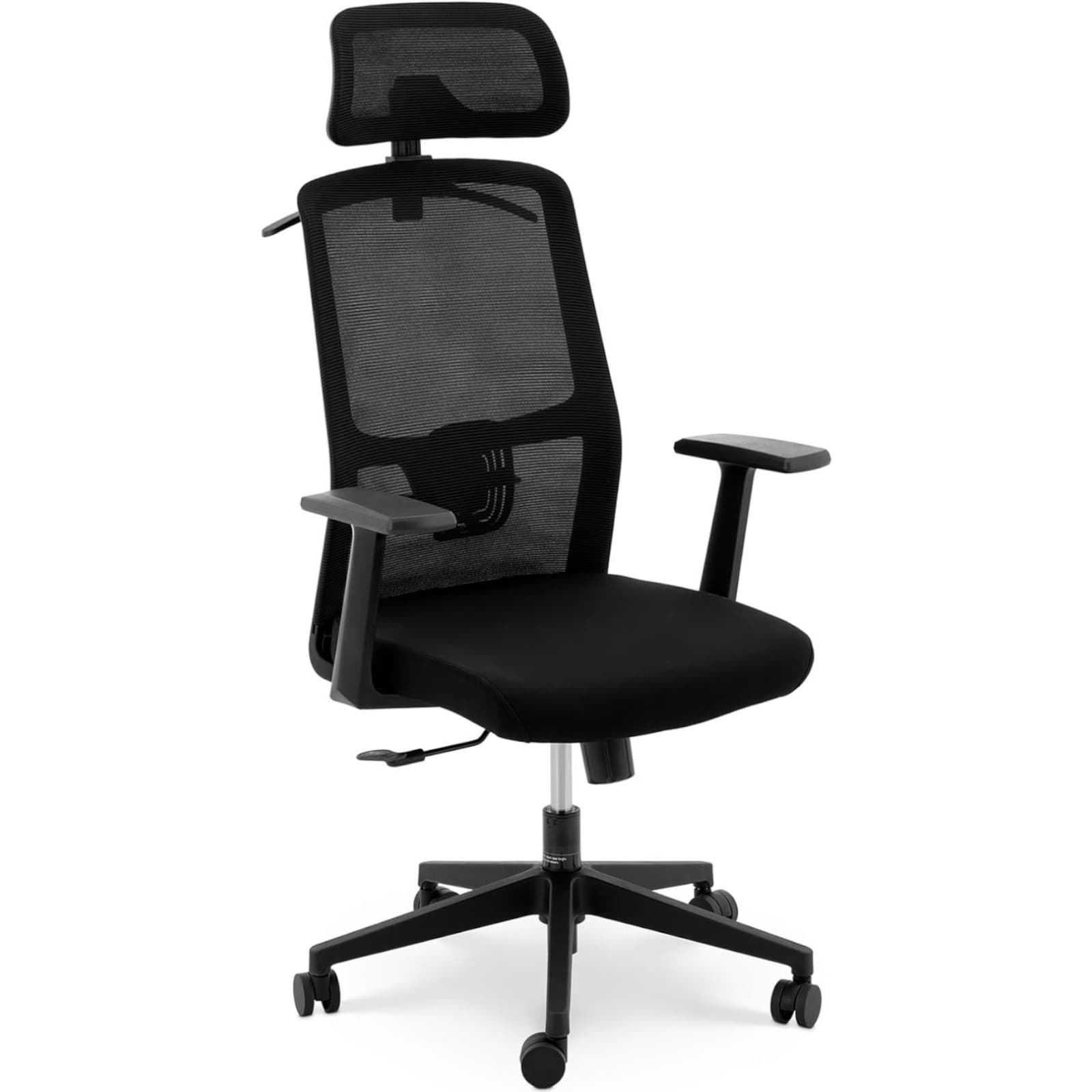 

Krzesło fotel biurowy ergonomiczny z oparciem siatkowym zagłówkiem i wieszakiem wys. 47-57 cm