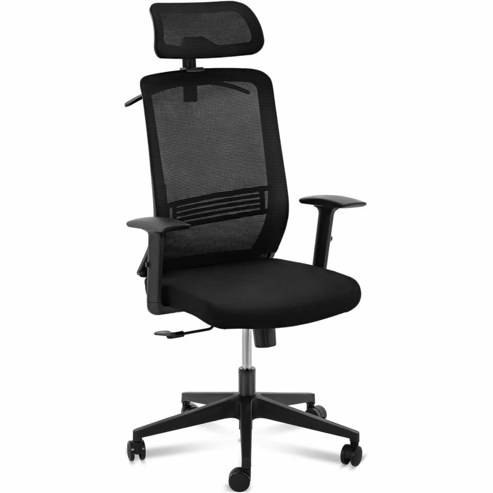 

Krzesło fotel biurowy ergonomiczny z oparciem siatkowym zagłówkiem i wieszakiem wys. 40-50 cm