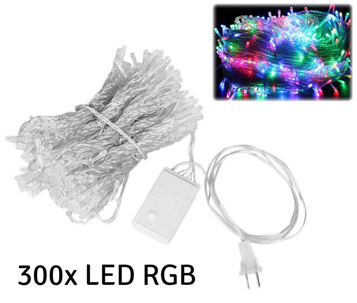 

AG266 Lampki choinkowe 300led multikolor