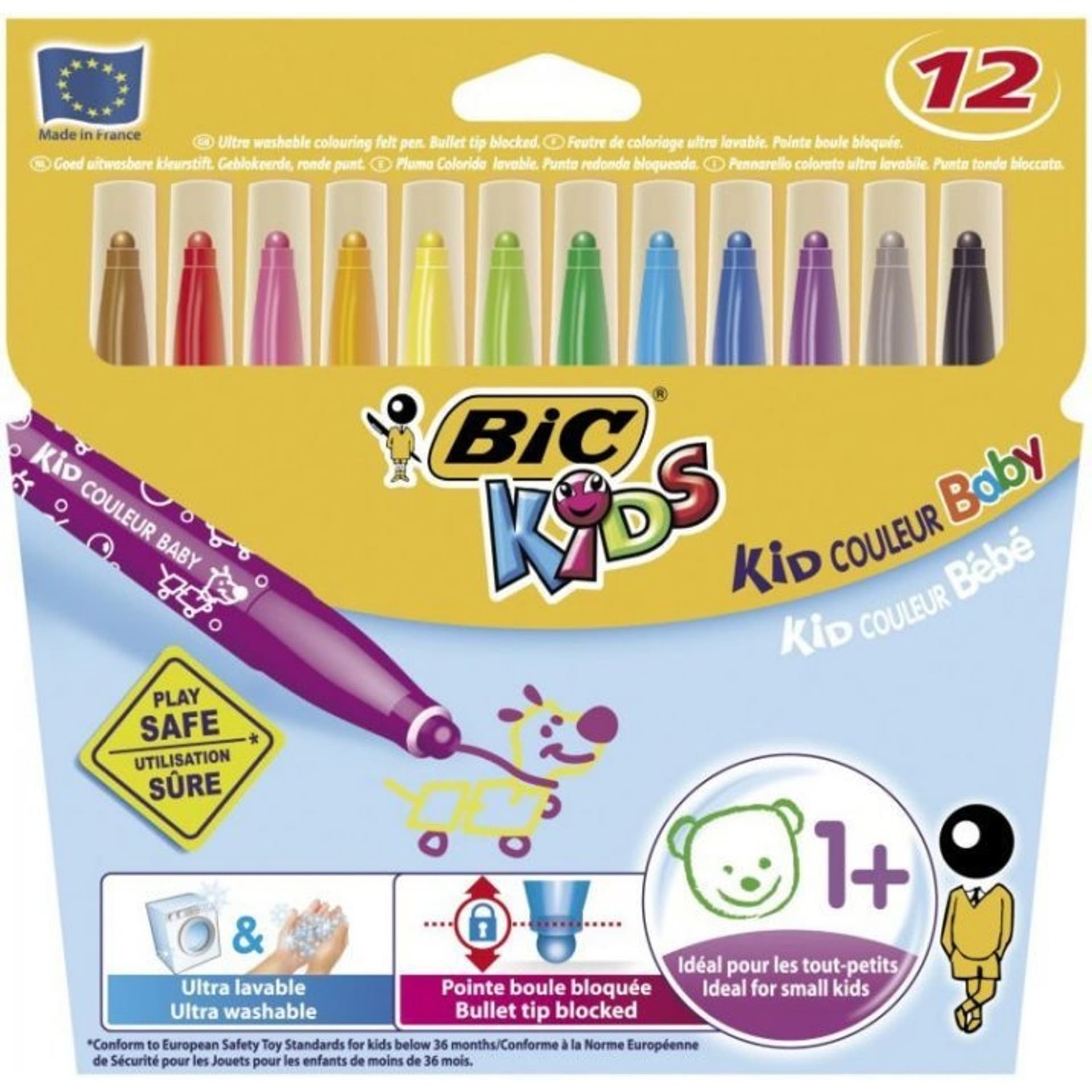 

Flamastry KID COLOUR BABY CBW 12kol 9020802 BIC