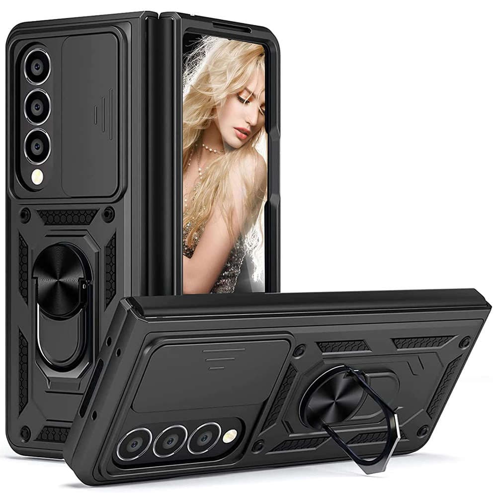 

Etui Alogy Camshield Stand Ring Case z osłonką na aparat do Samsung Galaxy Z Fold 4 Black