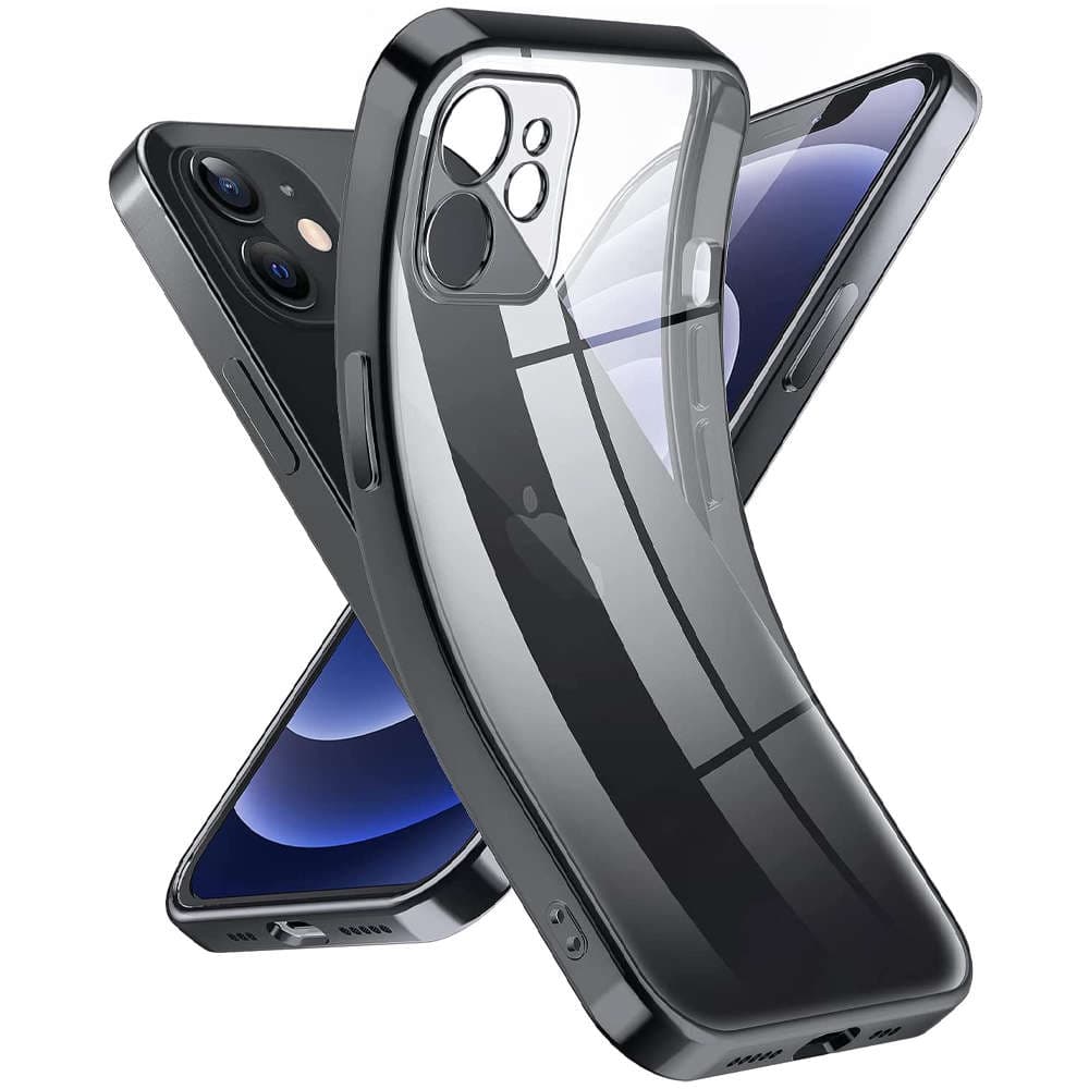 

Etui Alogy TPU Luxury Case z osłonką na aparat do Apple iPhone 12 czarno-przezroczyste