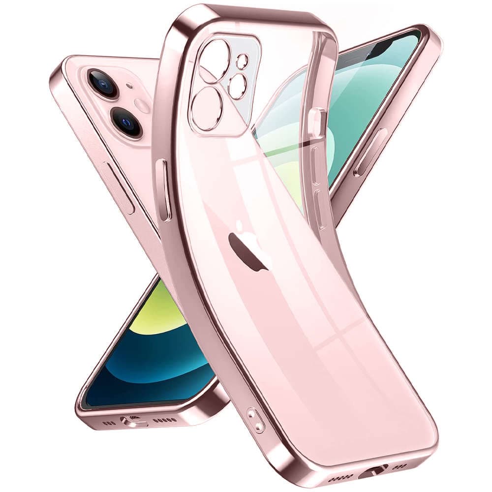 

Etui Alogy TPU Luxury Case z osłonką na aparat do Apple iPhone 12 różowo-przezroczyste