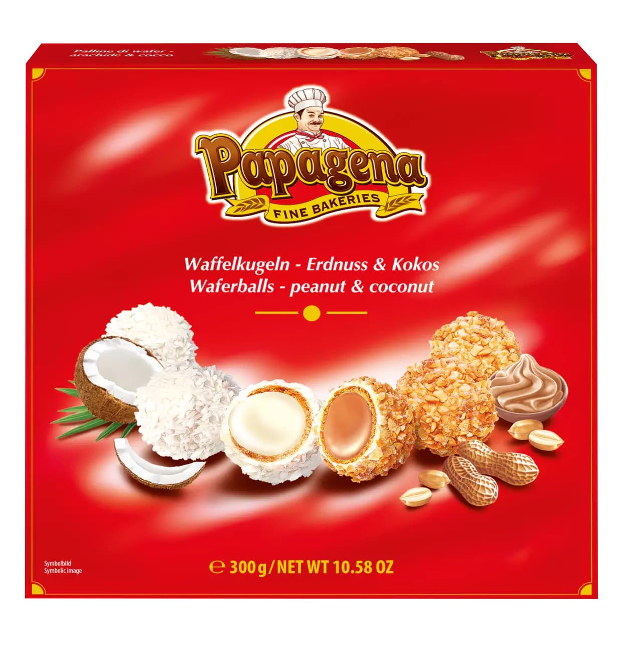 

Papagena Kulki Waflowe z Orzeszkami Ziemnymi i Kokosem 300 g