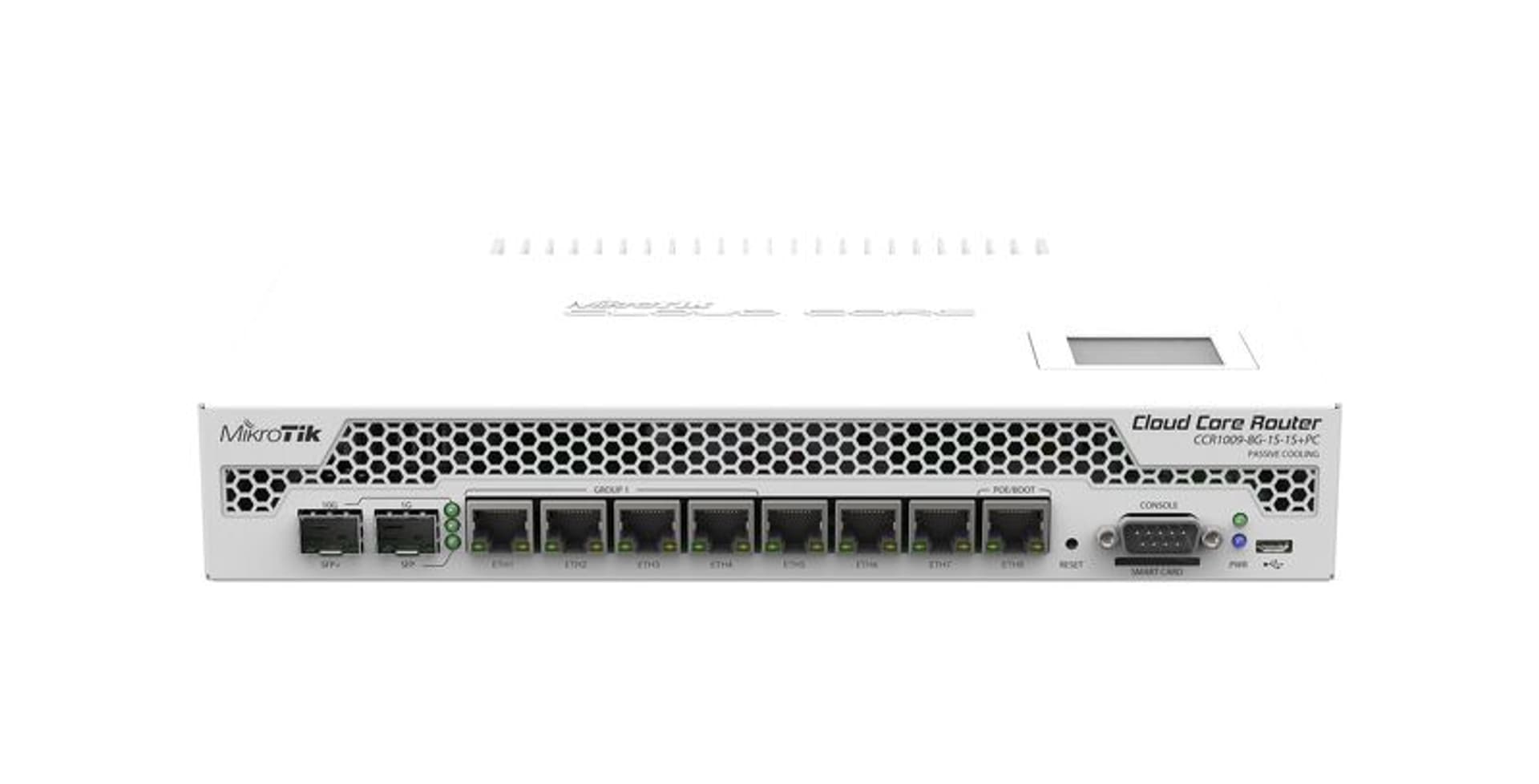 

MIKROTIK CCR1009-8G-1S-1S+ PC CLOUD CORE ROUTER 1GHZ, 2GB, 8XGE, 1XSFP, 1XSFP+, 1XMICROUSB, 1XRS232, L6