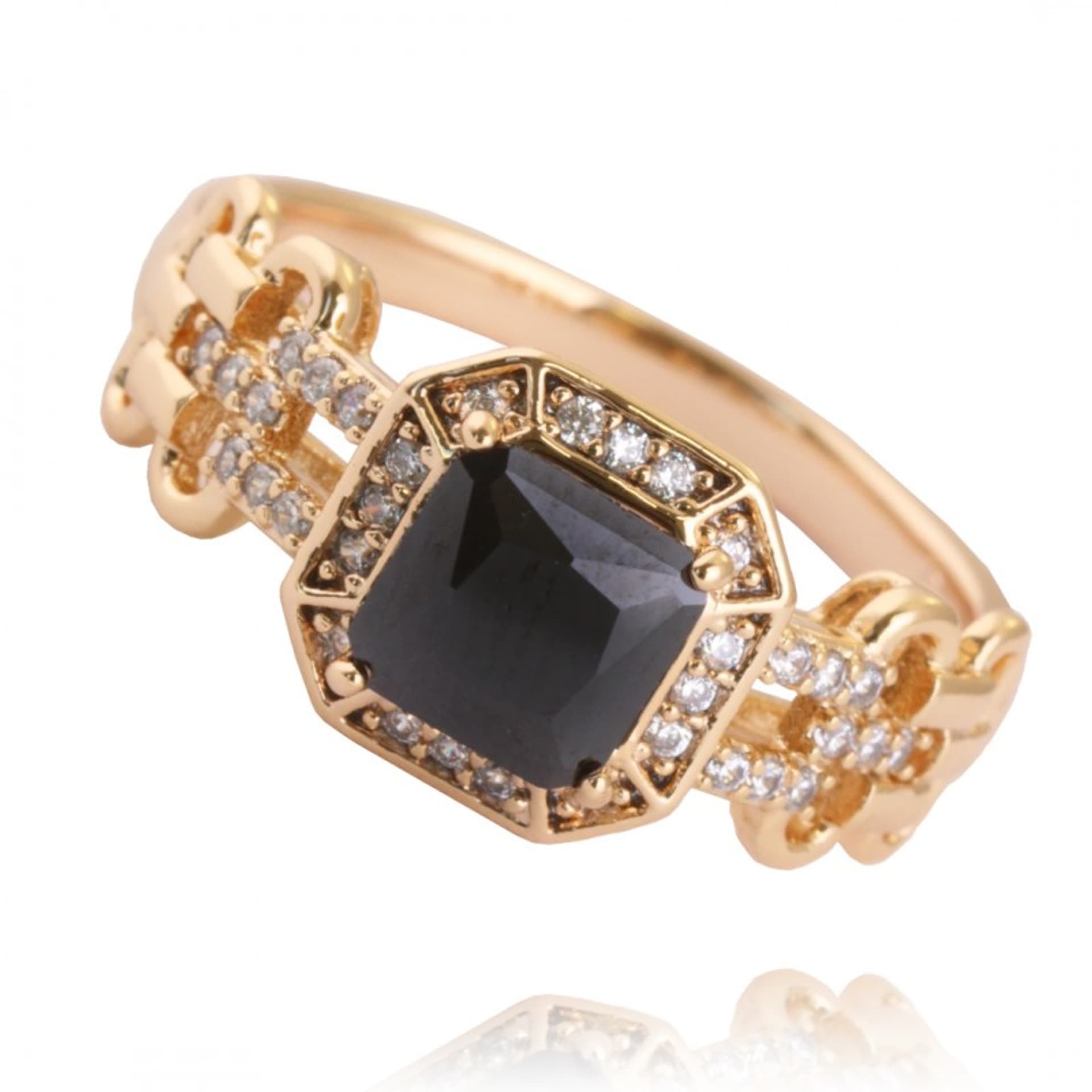 

Pierścionek stal szlachetna platerowana 18k złotem PST819, Rozmiar pierścionków: US7 EU14