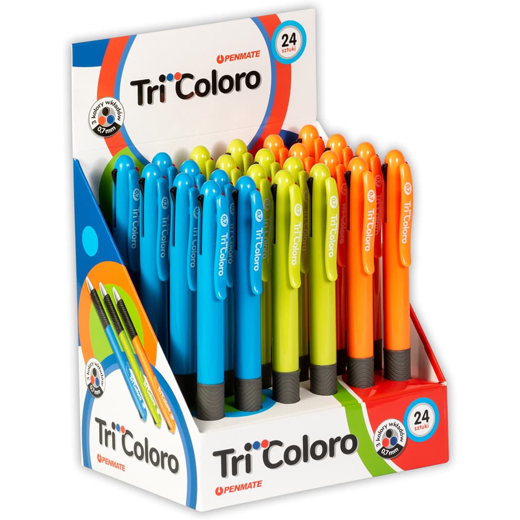 

Długopis 3-kolorowy TRICOLORO TT7693 PENMATE