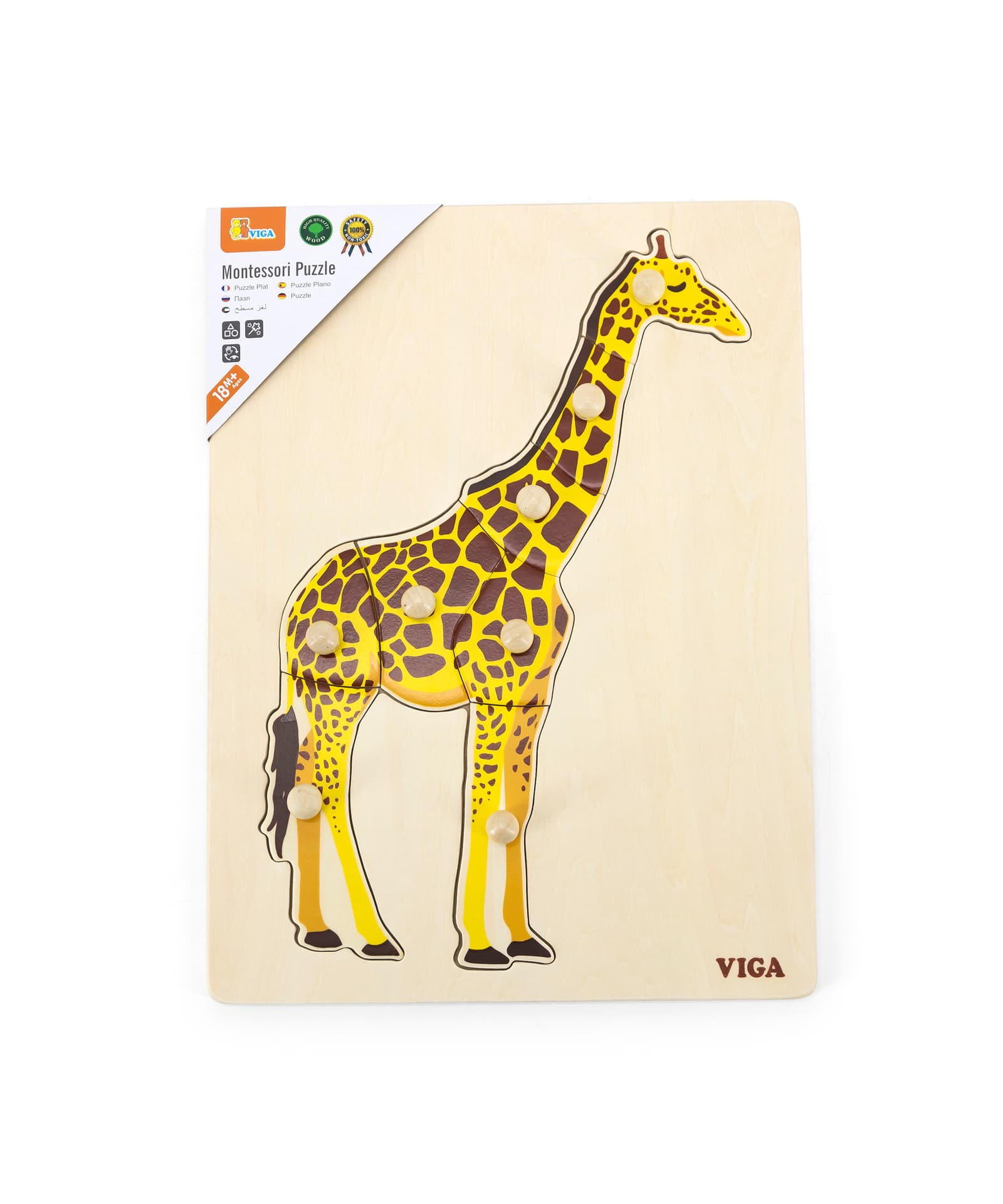

Viga 44605 Puzzle na podkładcez uchwytami - Żyrafa