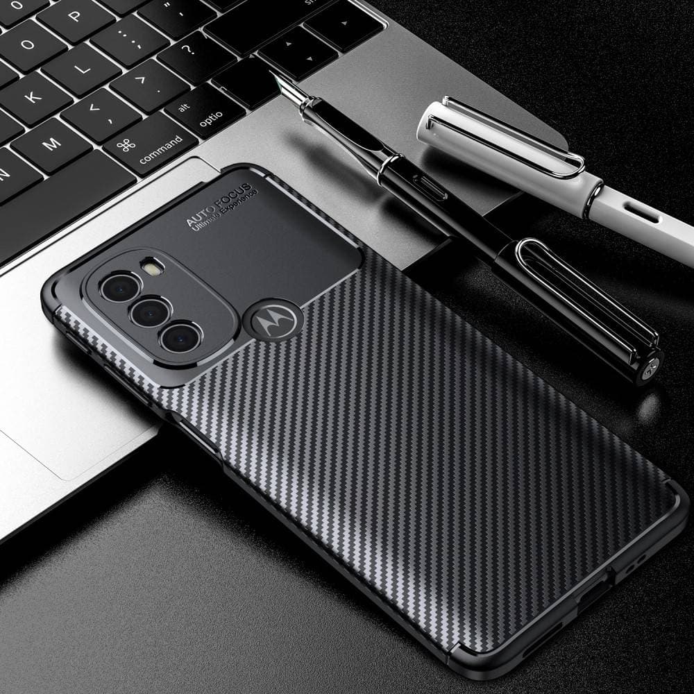 

Etui MOTOROLA MOTO E20 / E30 / E40 Pancerne Shockproof Nexeri Carbon Fiber czarne