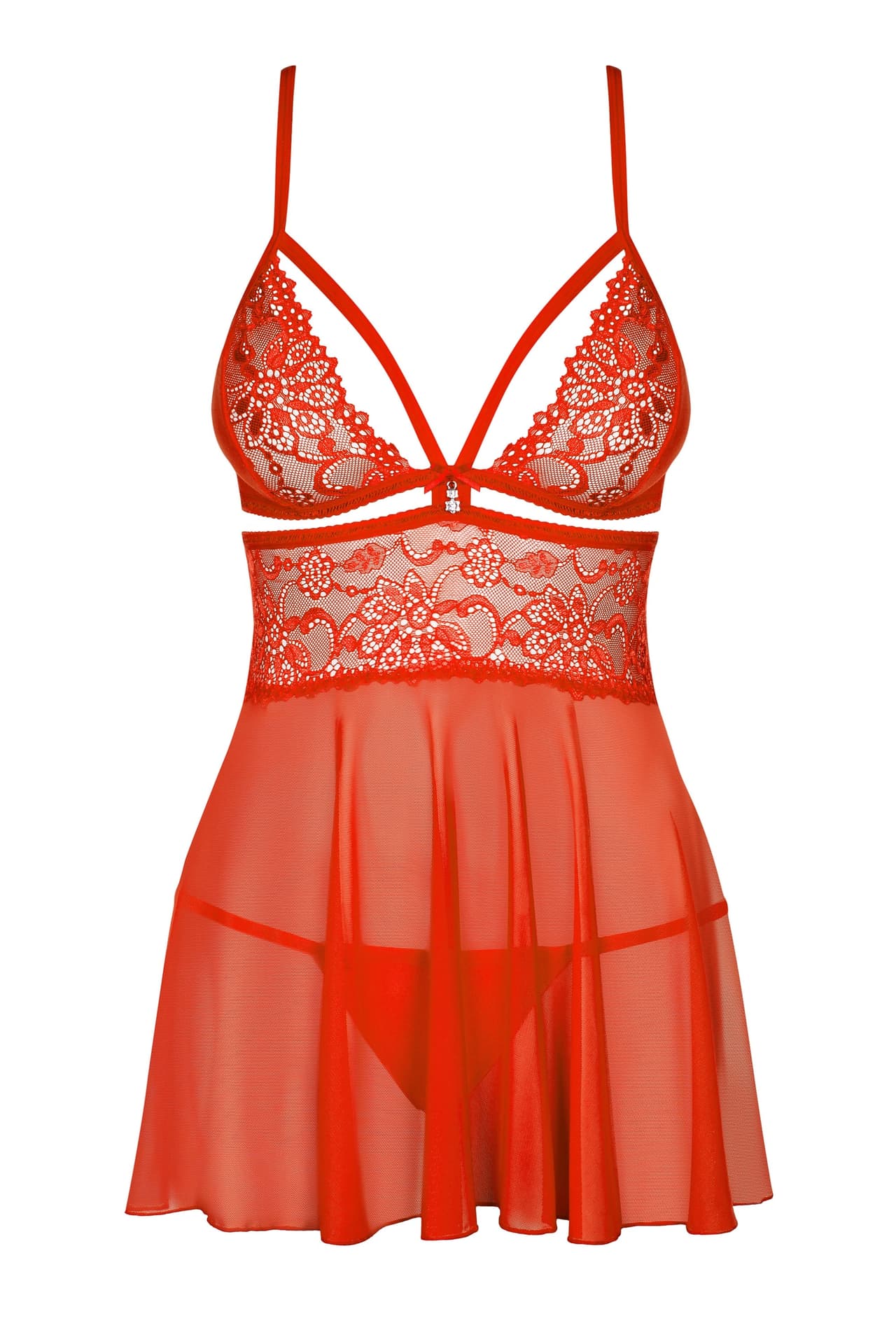 

KOMPLET 838-BAB-3 BABYDOLL (kolor czerwony, rozmiar L/XL)
