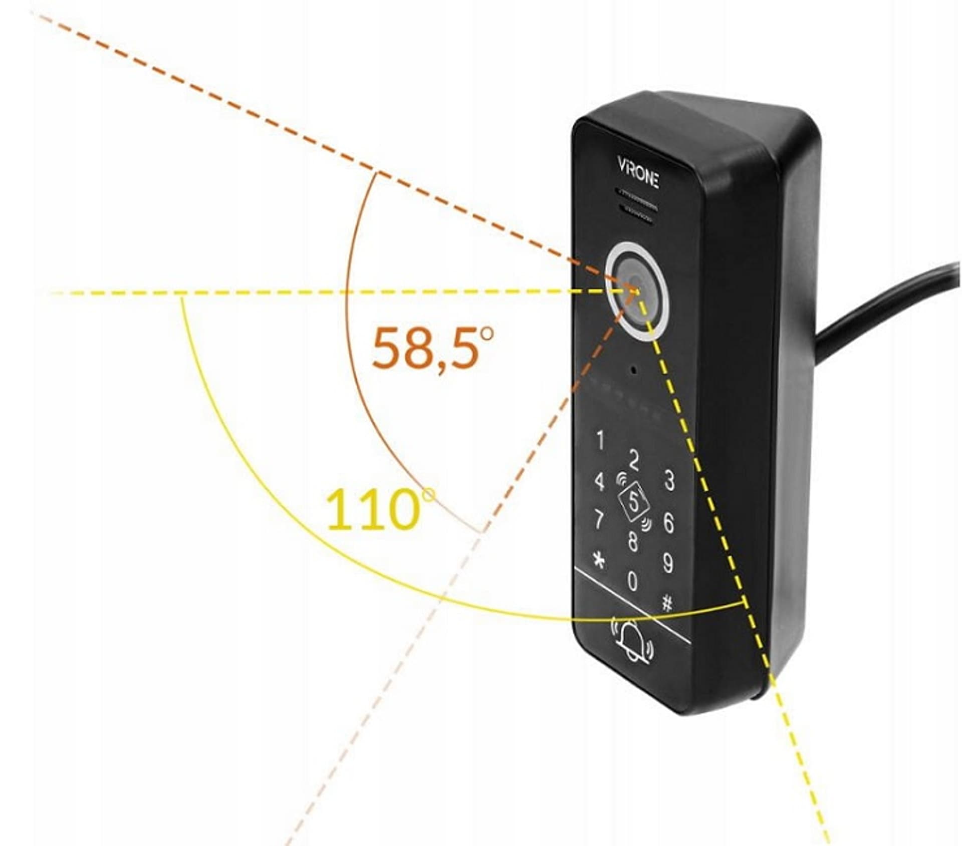 

WIDEODOMOFON IP 7'' VIFIS VDP-61 FULL HD Z SZYFRATOREM CZARN