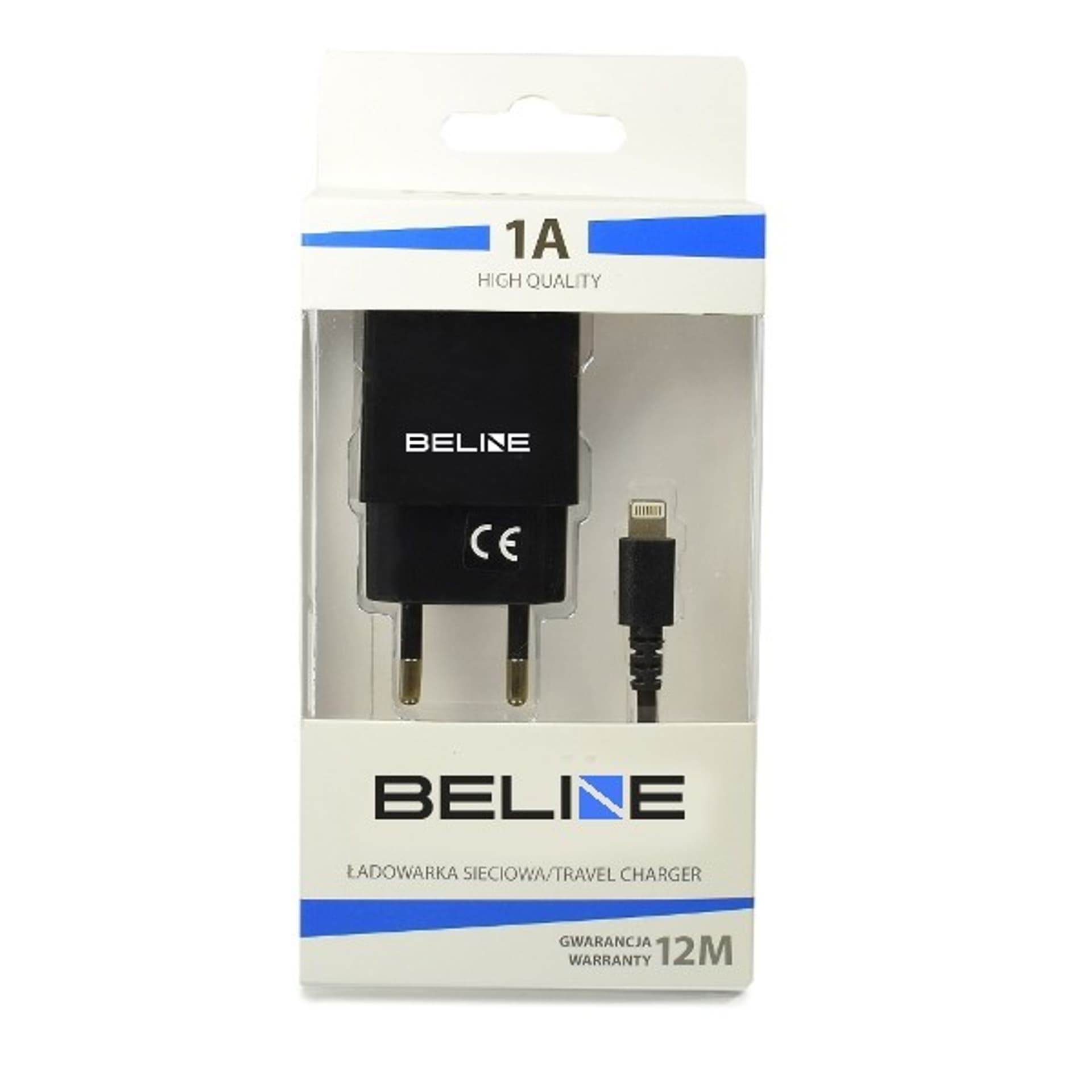 

Ład. siec. Beline 1xUSB + lightning 1A czarna/black iPhone 5/6/7/8/X