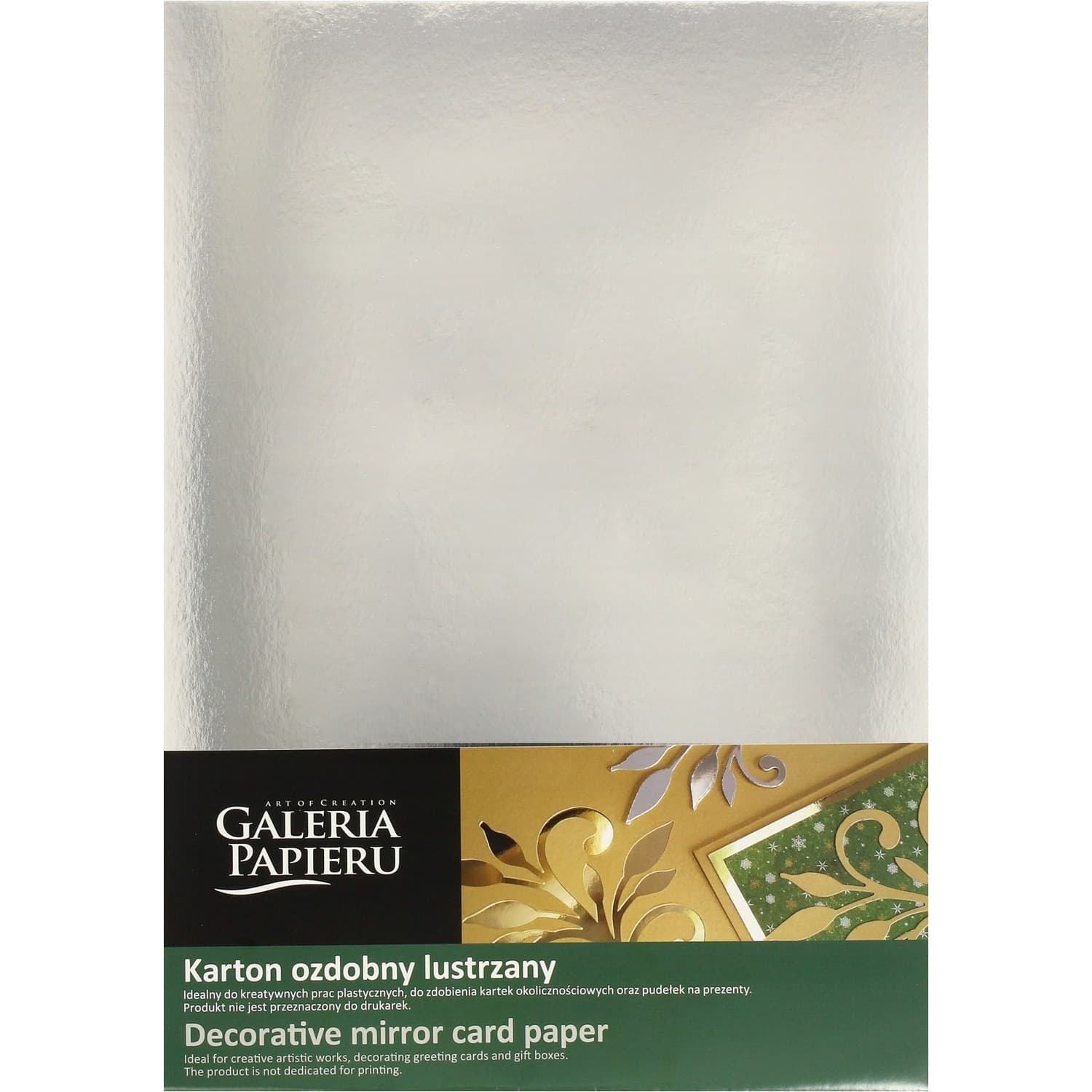 

Karton ozdobny A4 SREBRNY lustrzany 300g (10) 208916 GALERIA PAPIERU, 10) 208916 galeria papier