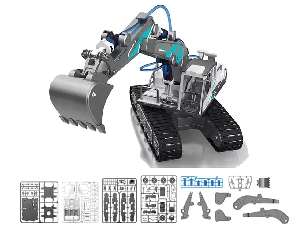 

Koparka Hydrauliczna Gąsiennicowa DIY Do złożenia 130 elementów