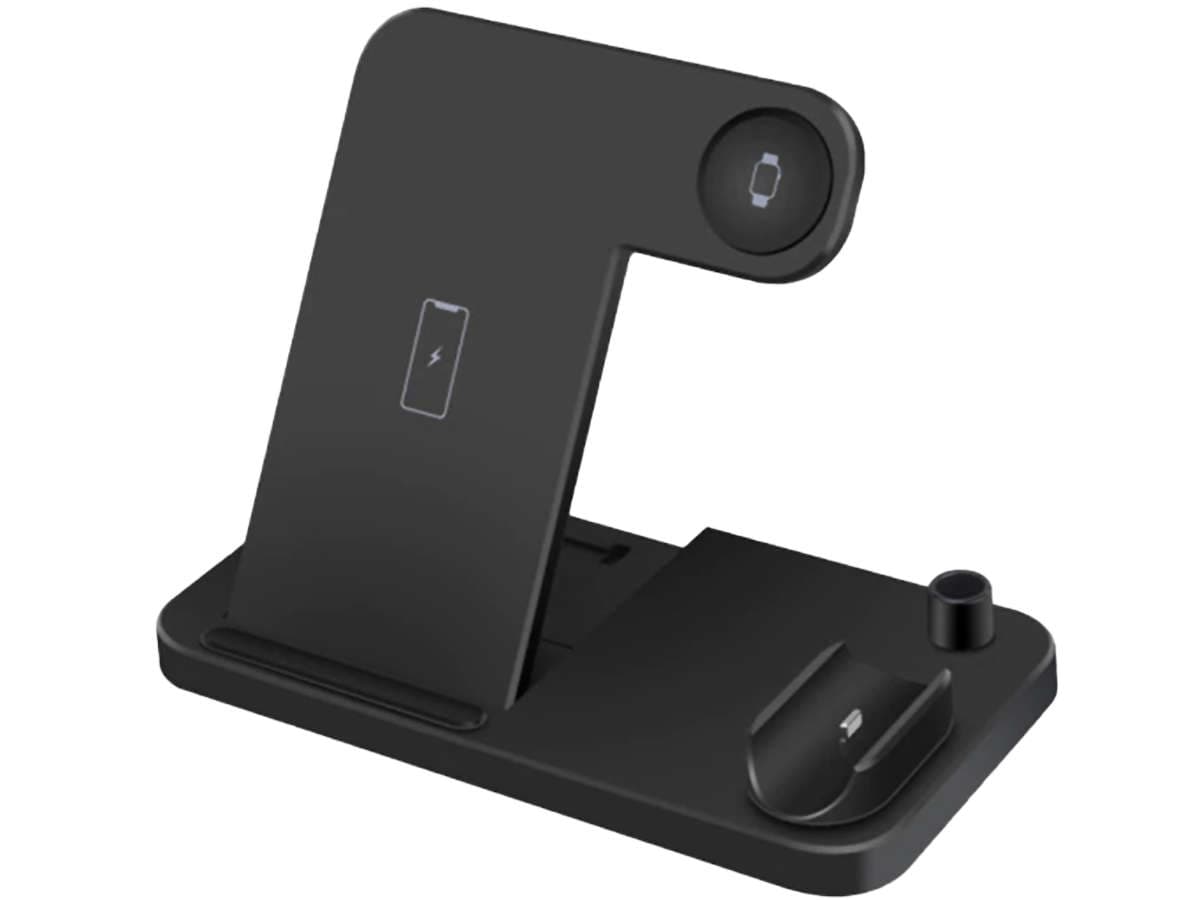 

Ładowarka indukcyjna Qi 4w1 Alogy do Apple iPhone/ Watch/ AirPods/ Pen Czarna