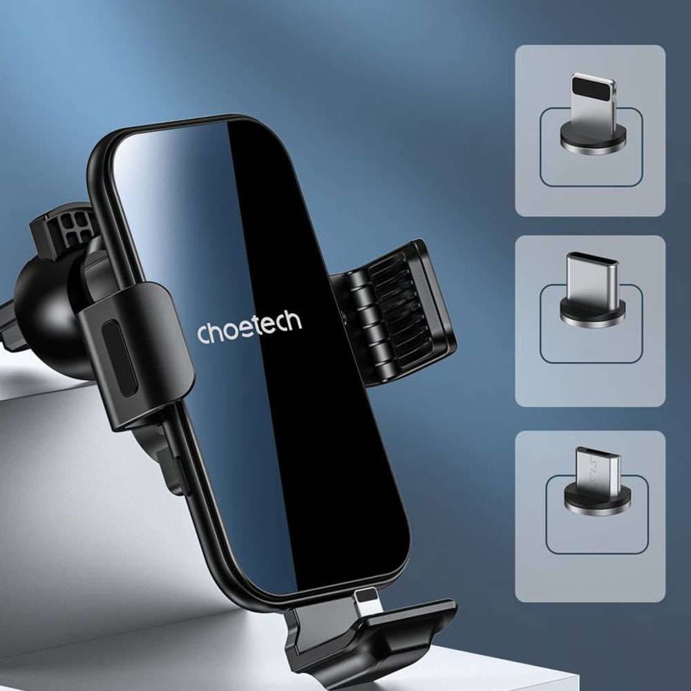 

Uchwyt samochodowy X05 z ładowaniem QI do kratki Vent Car Mount Wireless Charger 15W do auta Black