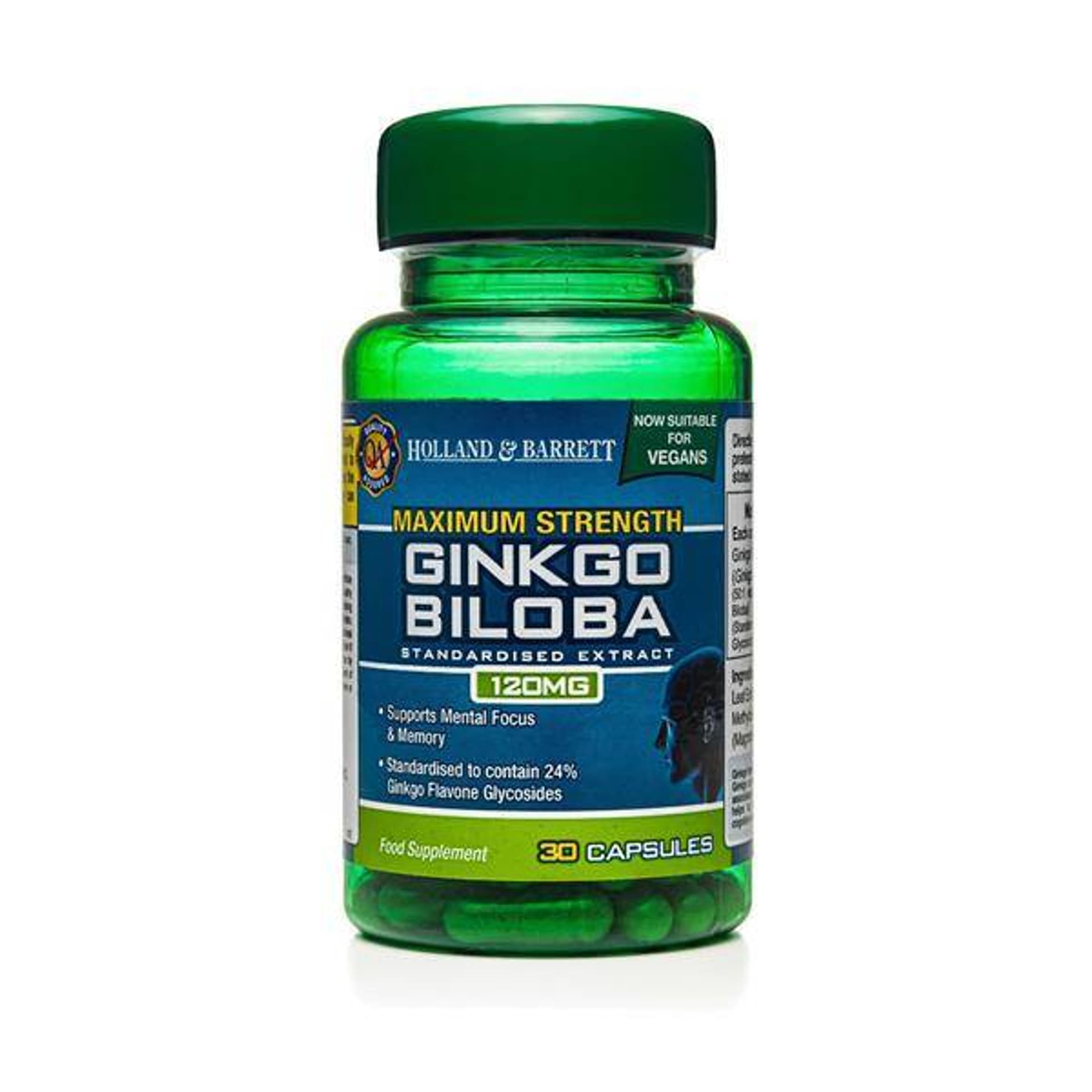 

Maksymalna Siła Ginkgo Biloba 120 mg Produkt Wegański 30 Kapsułek