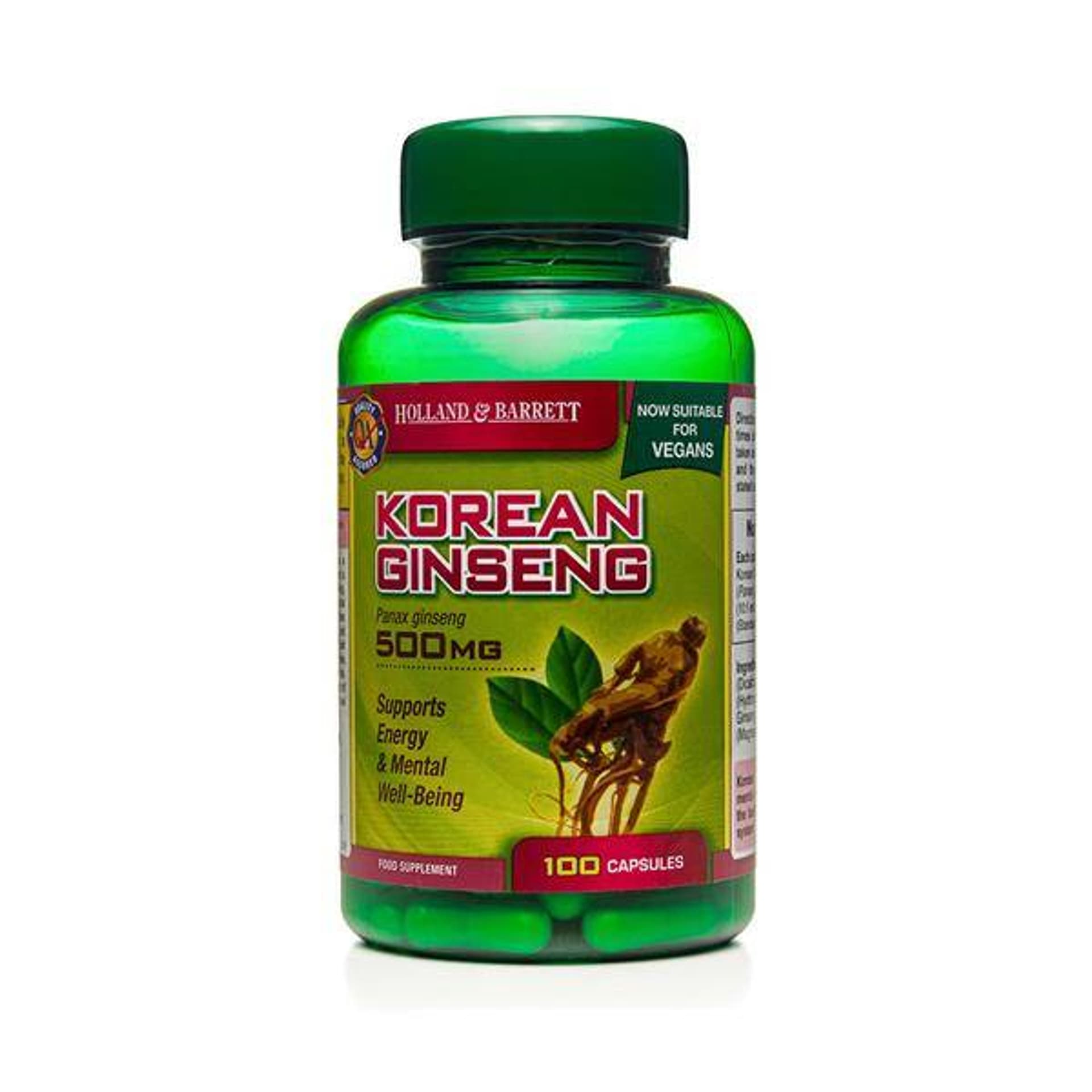 

Żeń-szeń Koreański 500 mg Produkt Wegański 100 Kapsułek