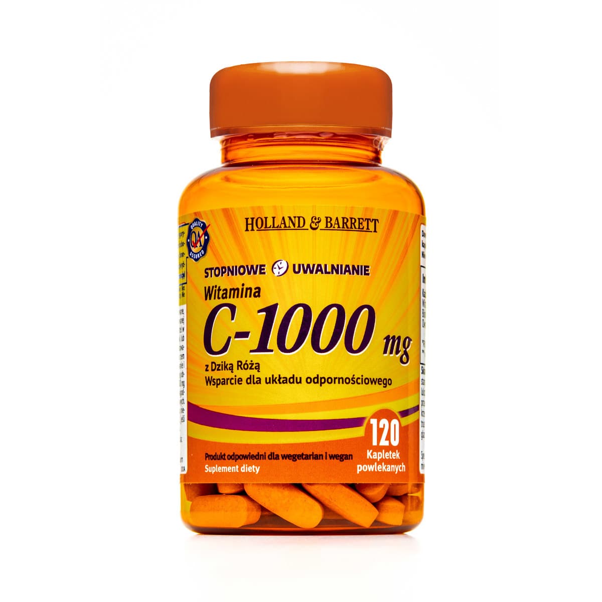 

Witamina C o przedłużonym uwalnianiu z Dziką Różą 120 Kapletek 1000mg