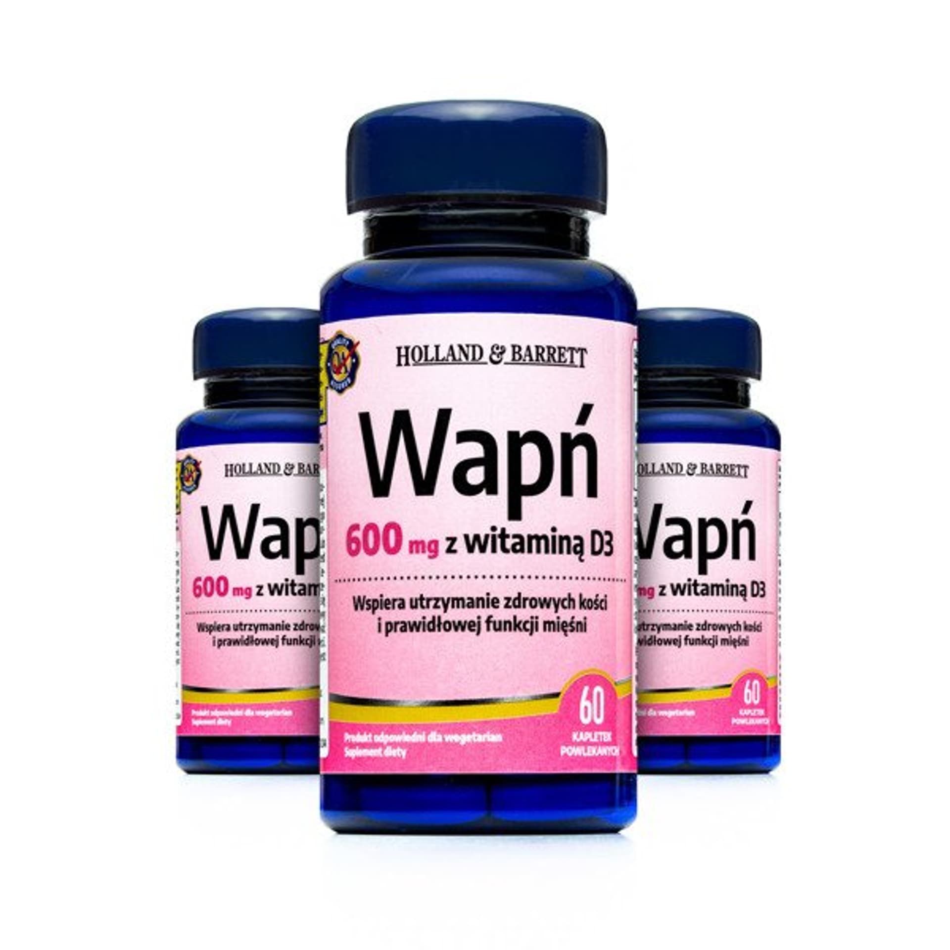 

Zestaw Suplementów 2+1 (Gratis) Wapń z Witaminą D 60 Tabletek, Gratis) wapń z witaminą d 60 tablete