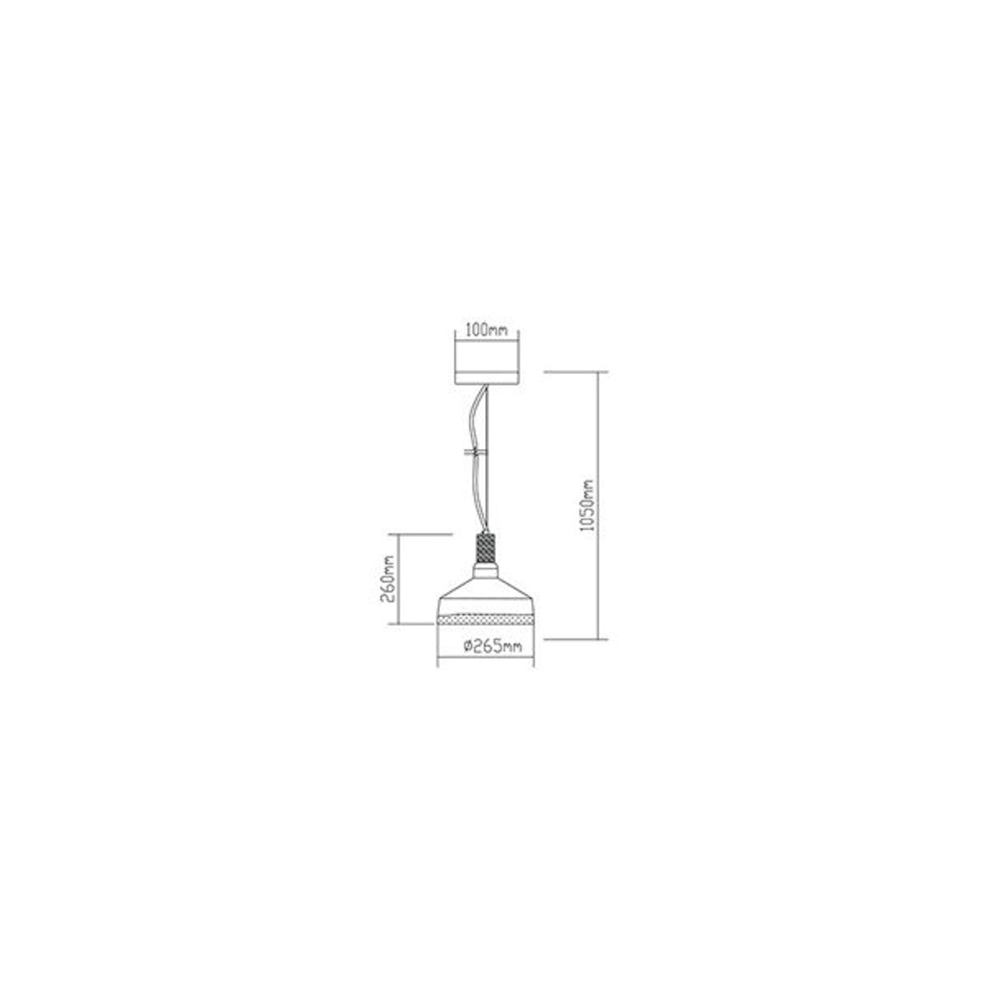 

V-TAC Lampa wisząca VT-7291 Concrete+Wood E27 E27 265x260x1050mm