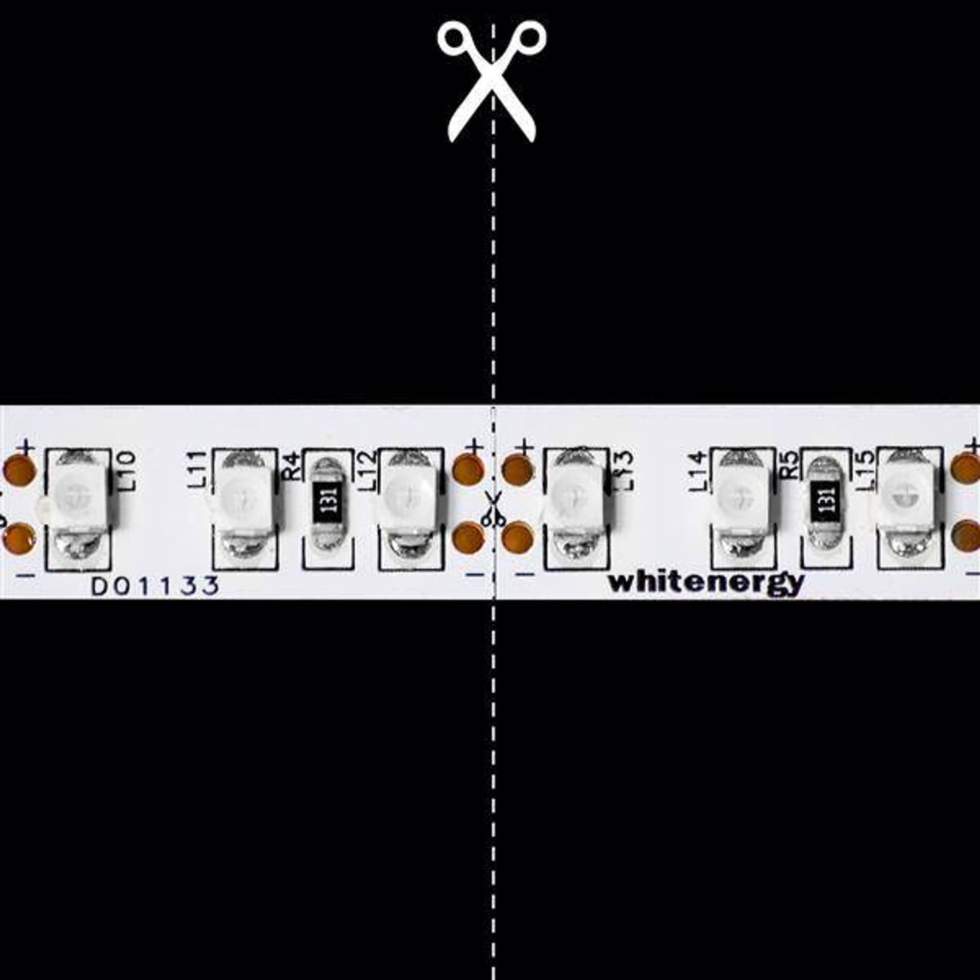 

Whitenergy Taśma LED 5m 120szt/m SMD3528 9.6W/m 12V IP20 10mm niebieska bez konektora